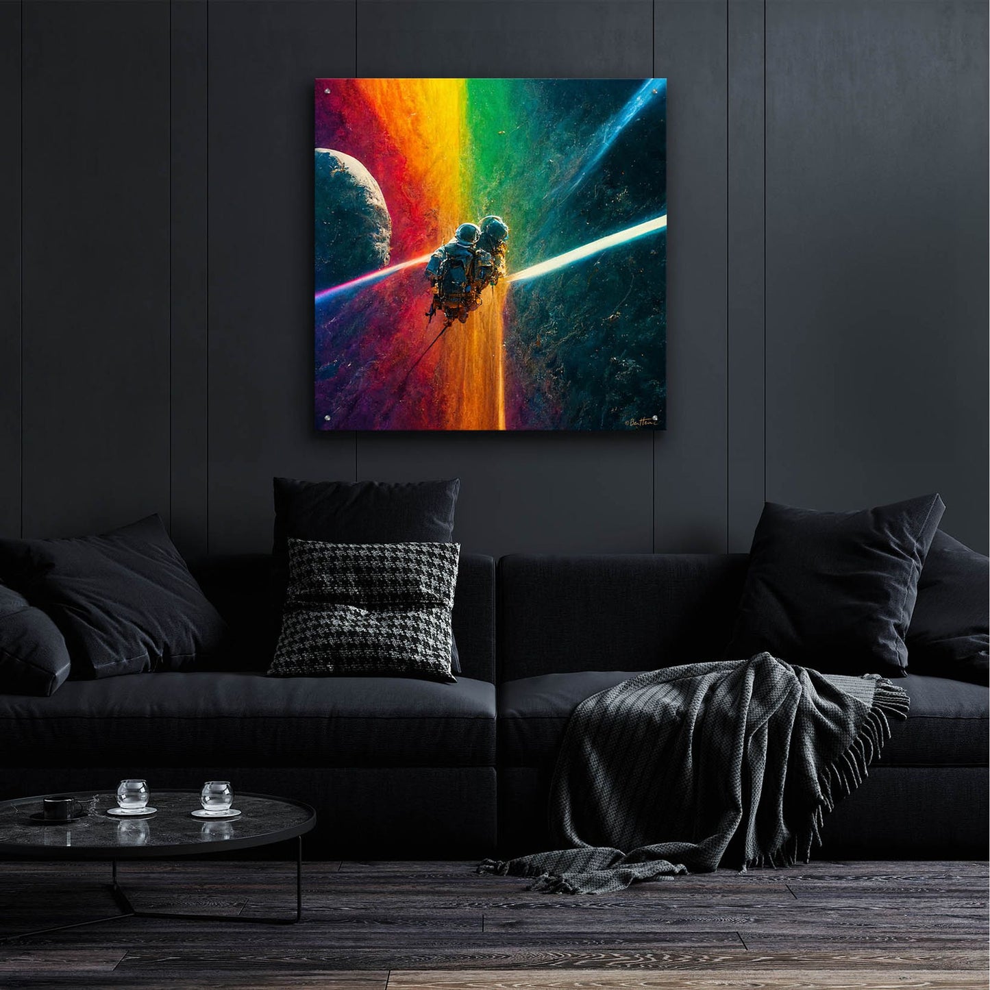 Epic Art 'Multi Rainbow' by Ben Heine, Acrylic Glass Wall Art,36x36