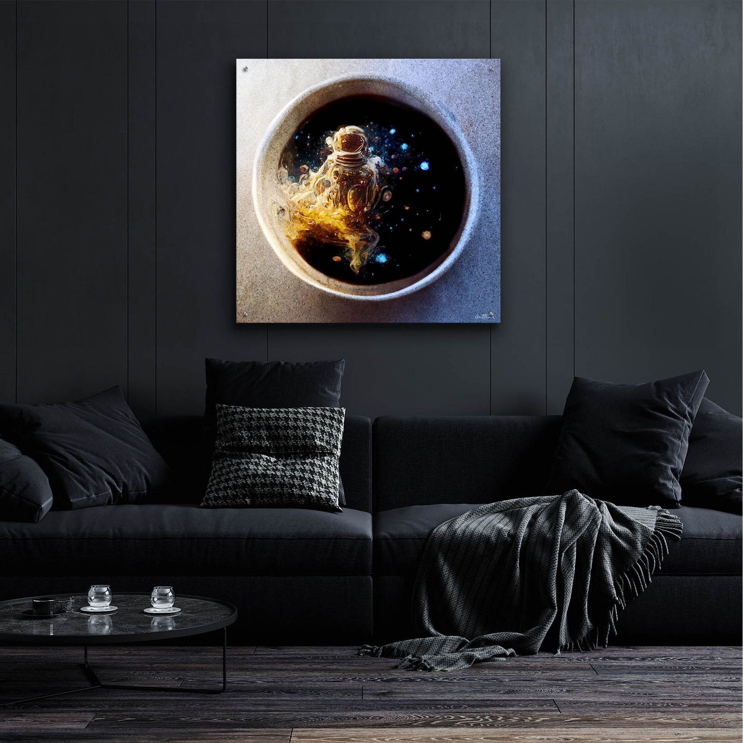 Epic Art 'Cup of Coffee' by Ben Heine, Acrylic Glass Wall Art,36x36