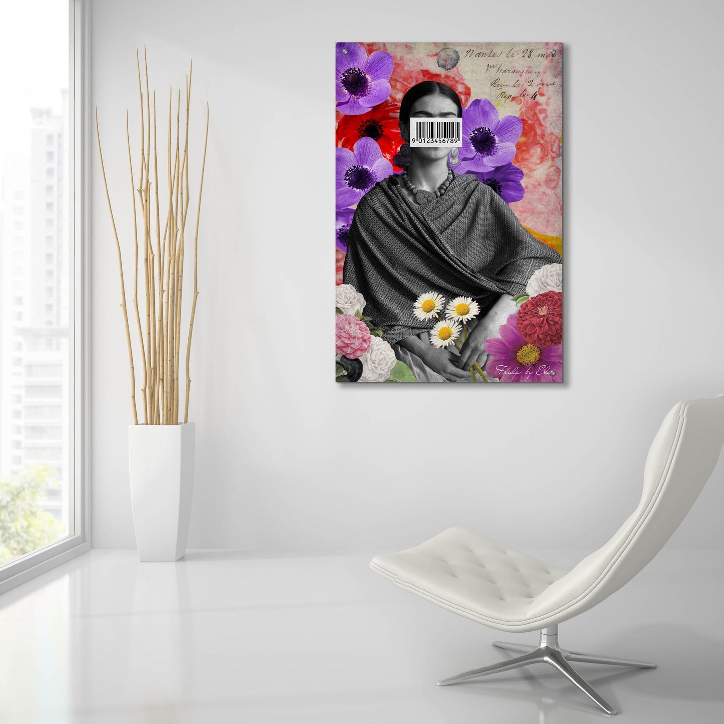 Epic Art 'Frida' by Elo Marc, Acrylic Glass Wall Art,24x36