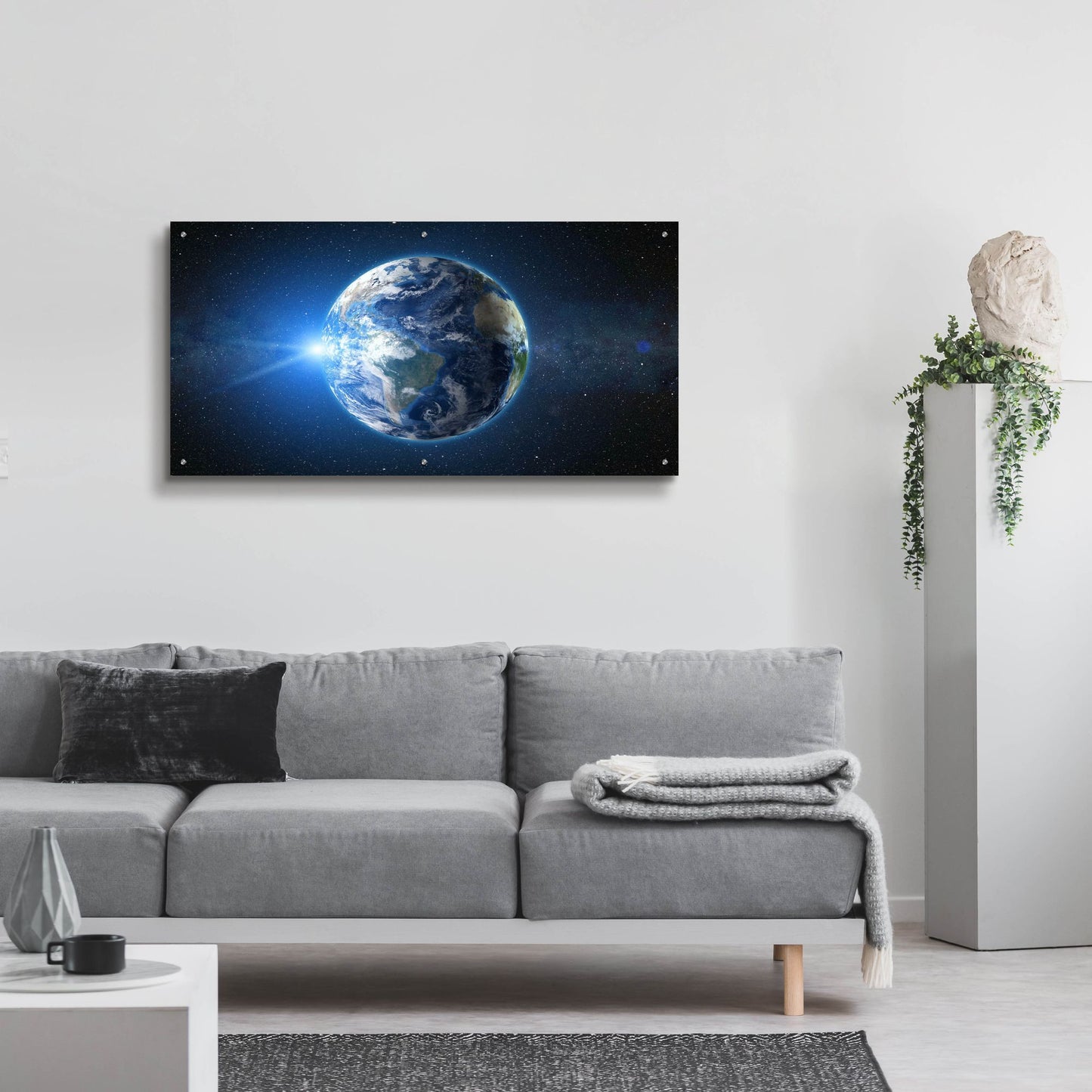 Epic Art 'Earth Sunrise' by Epic Portfolio, Acrylic Glass Wall Art,48x24