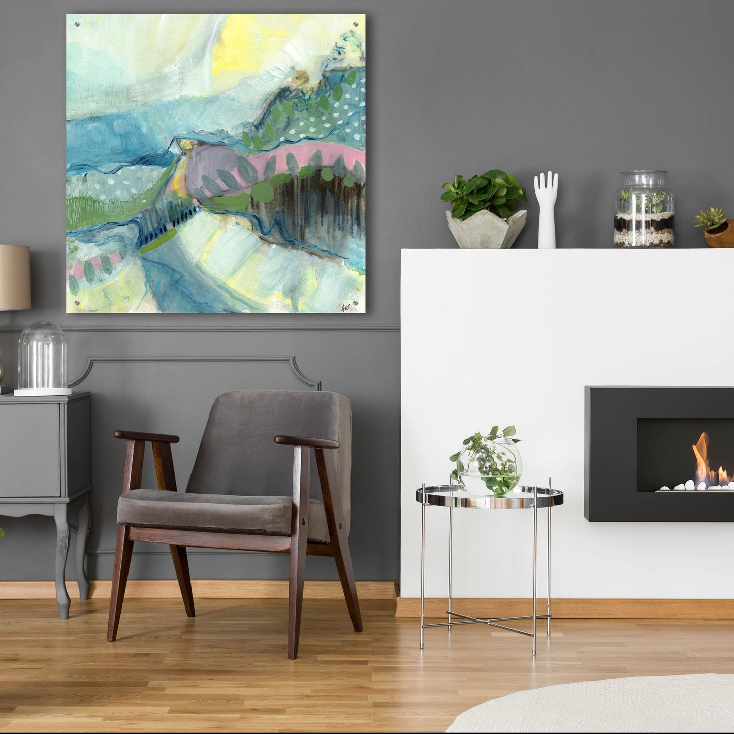 Epic Art 'Explore No 1' by Ann Thompson, Acrylic Glass Wall Art,36x36