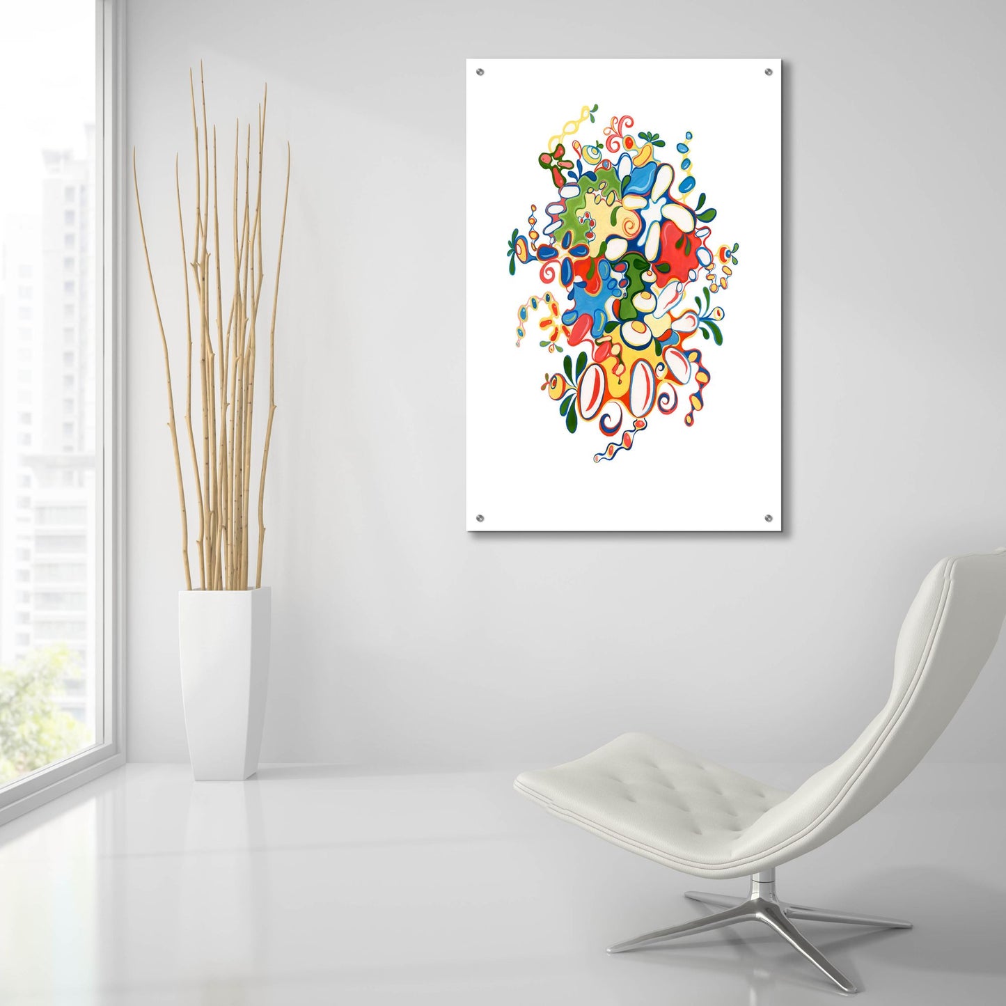 Epic Art 'Folk Twister' by Cynthia Mosser, Acrylic Glass Wall Art,24x36