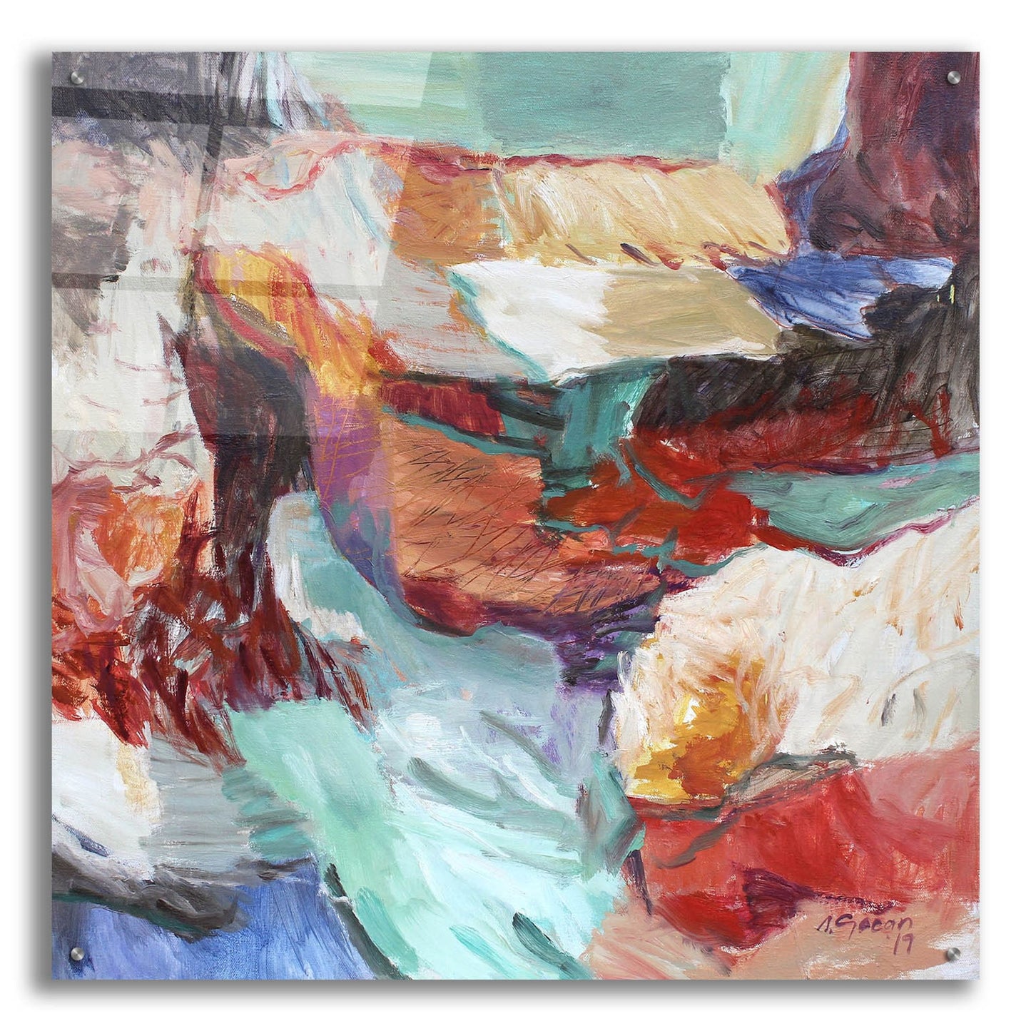 Epic Art 'Mountain Lake' by Gocan, Acrylic Glass Wall Art