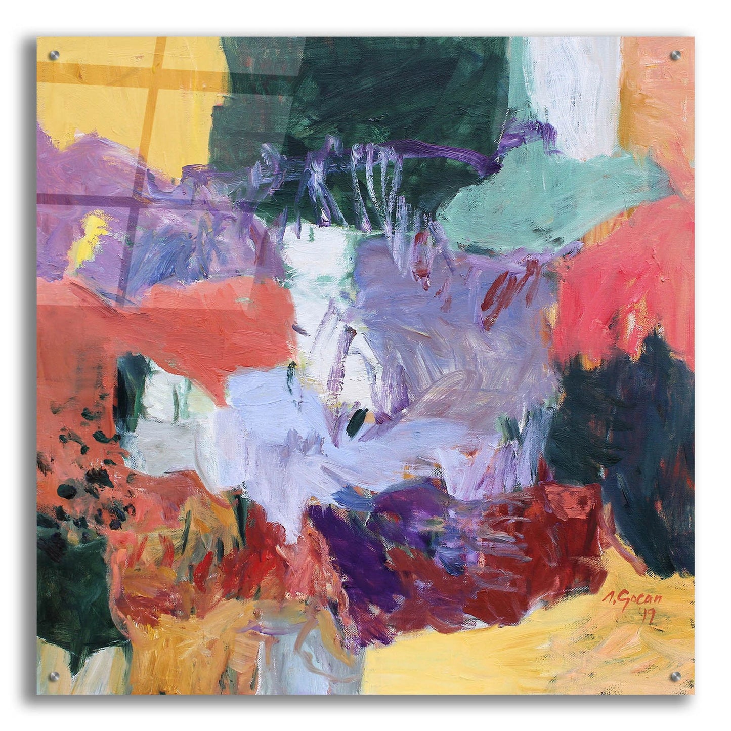 Epic Art 'White Fence' by Gocan, Acrylic Glass Wall Art