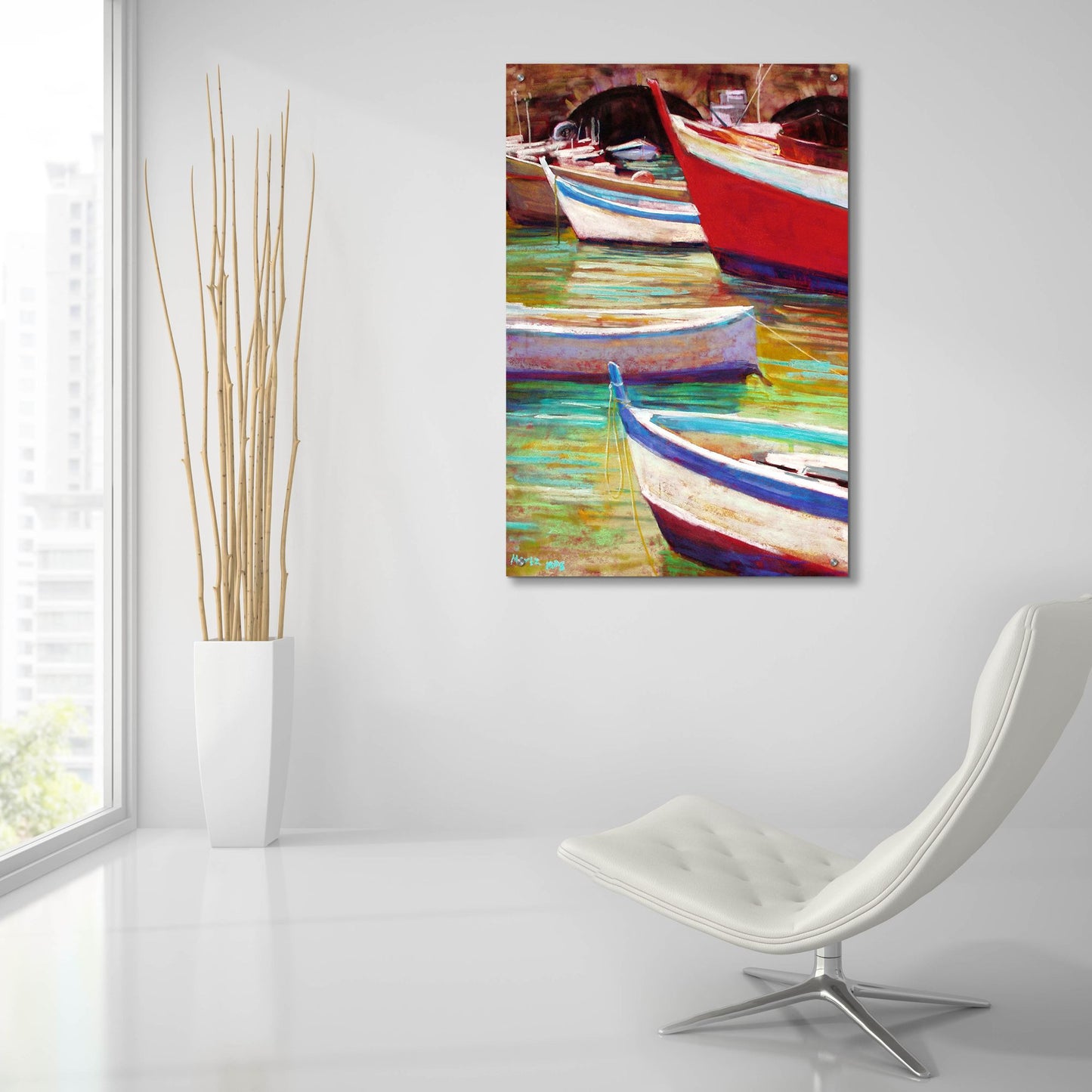 Epic Art 'Colors Of Camogli' by Nancie King Mertz, Acrylic Glass Wall Art,24x36