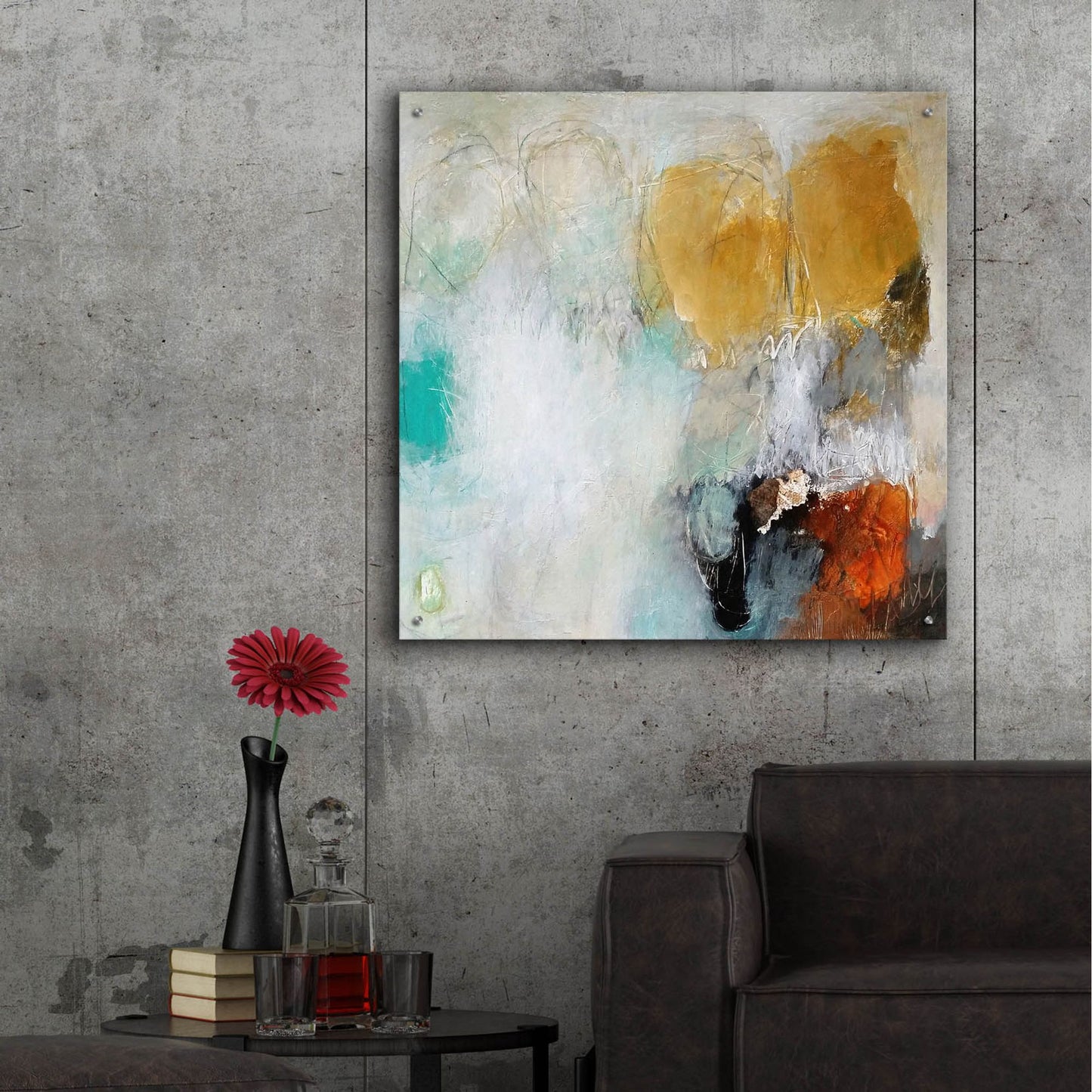 Epic Art 'Fears Burn Down' by Nicole Hoeft, Acrylic Glass Wall Art,36x36