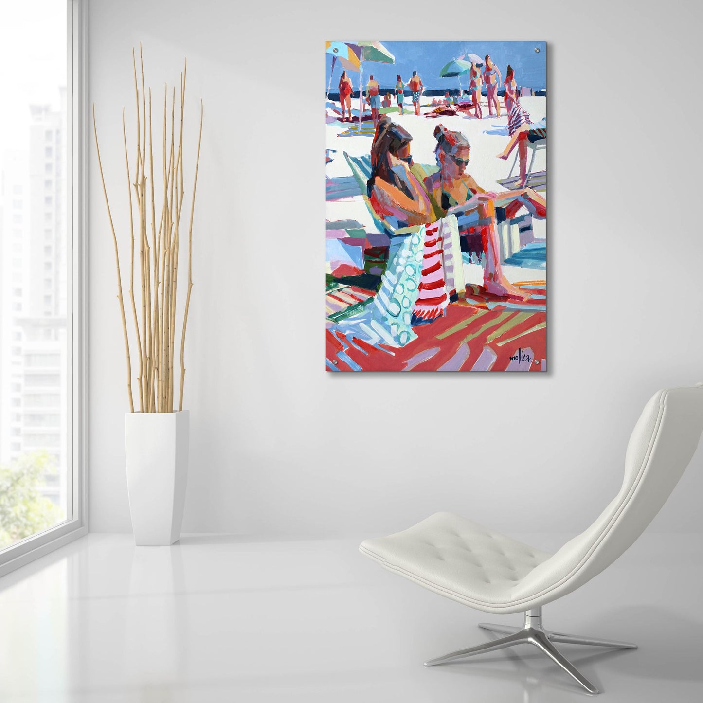 Epic Art 'Beach Gossip' by Patti Mollica, Acrylic Glass Wall Art,24x36
