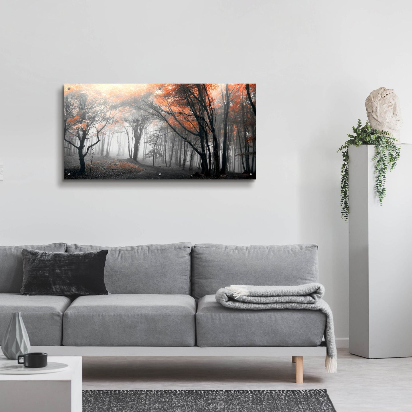 Epic Art 'Autumn Woods 1' by Photoinc Studio, Acrylic Glass Wall Art,48x24