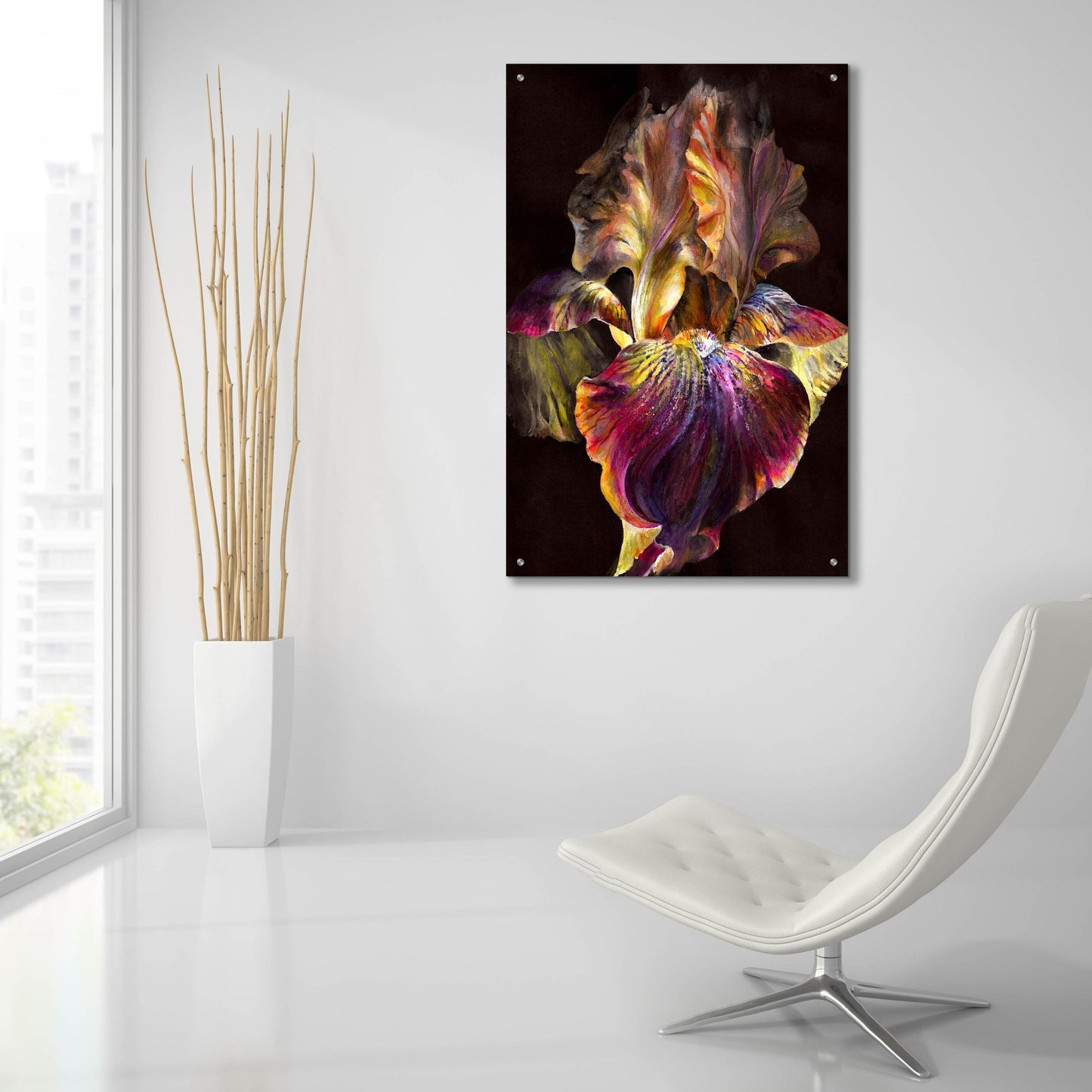 Epic Art 'Iris' by Photoinc Studio, Acrylic Glass Wall Art,24x36