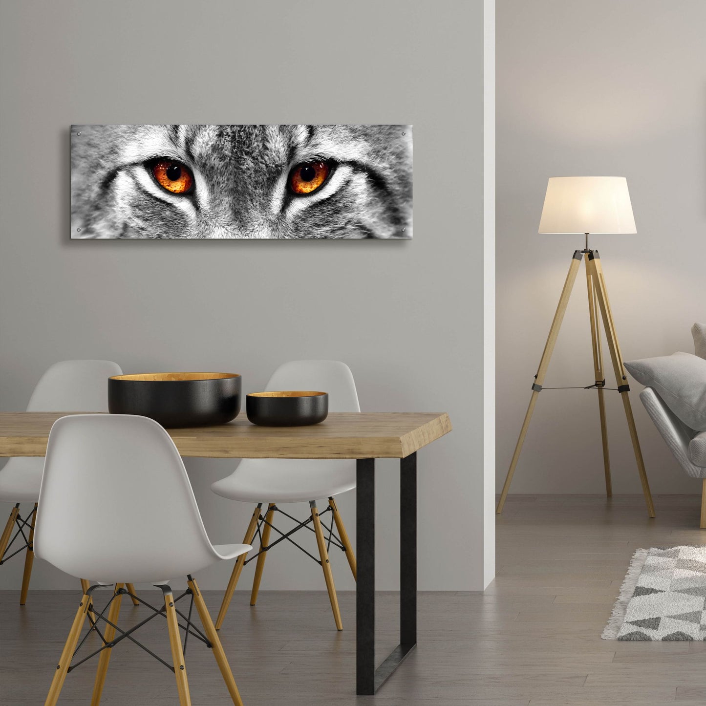 Epic Art 'Lynx 2' by Photoinc Studio, Acrylic Glass Wall Art,48x16