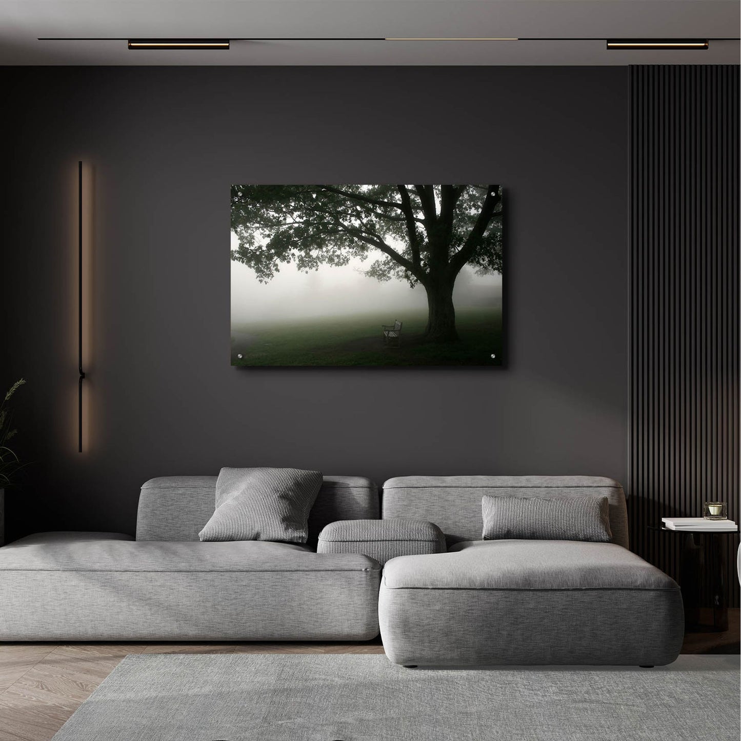 Epic Art 'Misty Bench' by Photoinc Studio, Acrylic Glass Wall Art,36x24