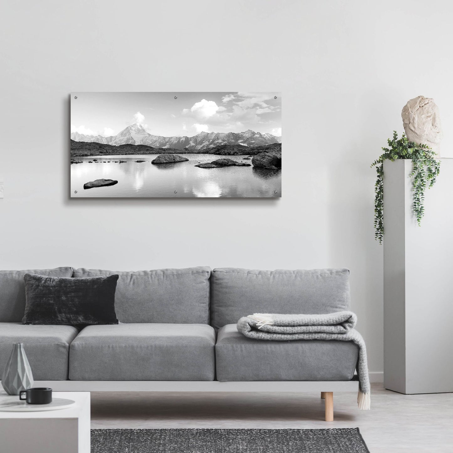 Epic Art 'Mountain Lake' by Photoinc Studio, Acrylic Glass Wall Art,48x24
