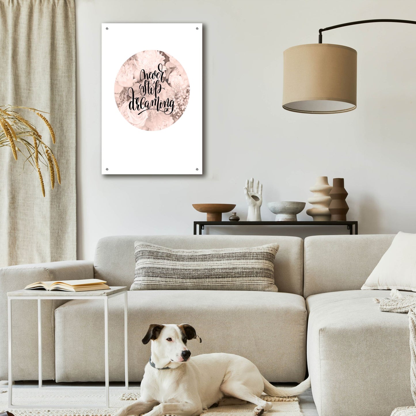 Epic Art 'Never Stop Dreaming' by Typelike, Acrylic Glass Wall Art,24x36