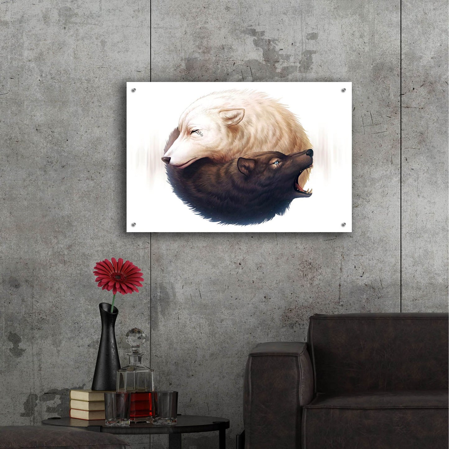 Epic Art 'Yin and Yang' by JoJoesArt, Acrylic Glass Wall Art,36x24
