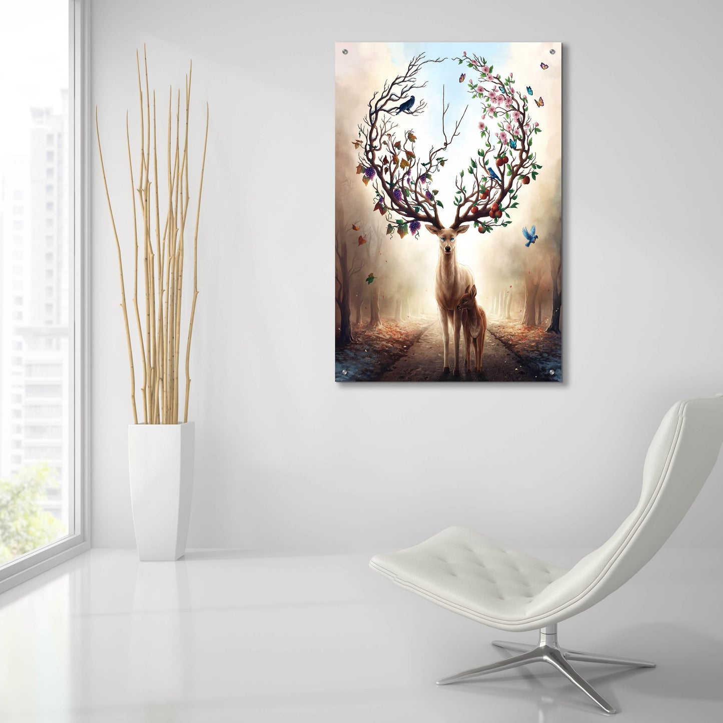 Epic Art 'Seasons' by JoJoesArt, Acrylic Glass Wall Art,24x36