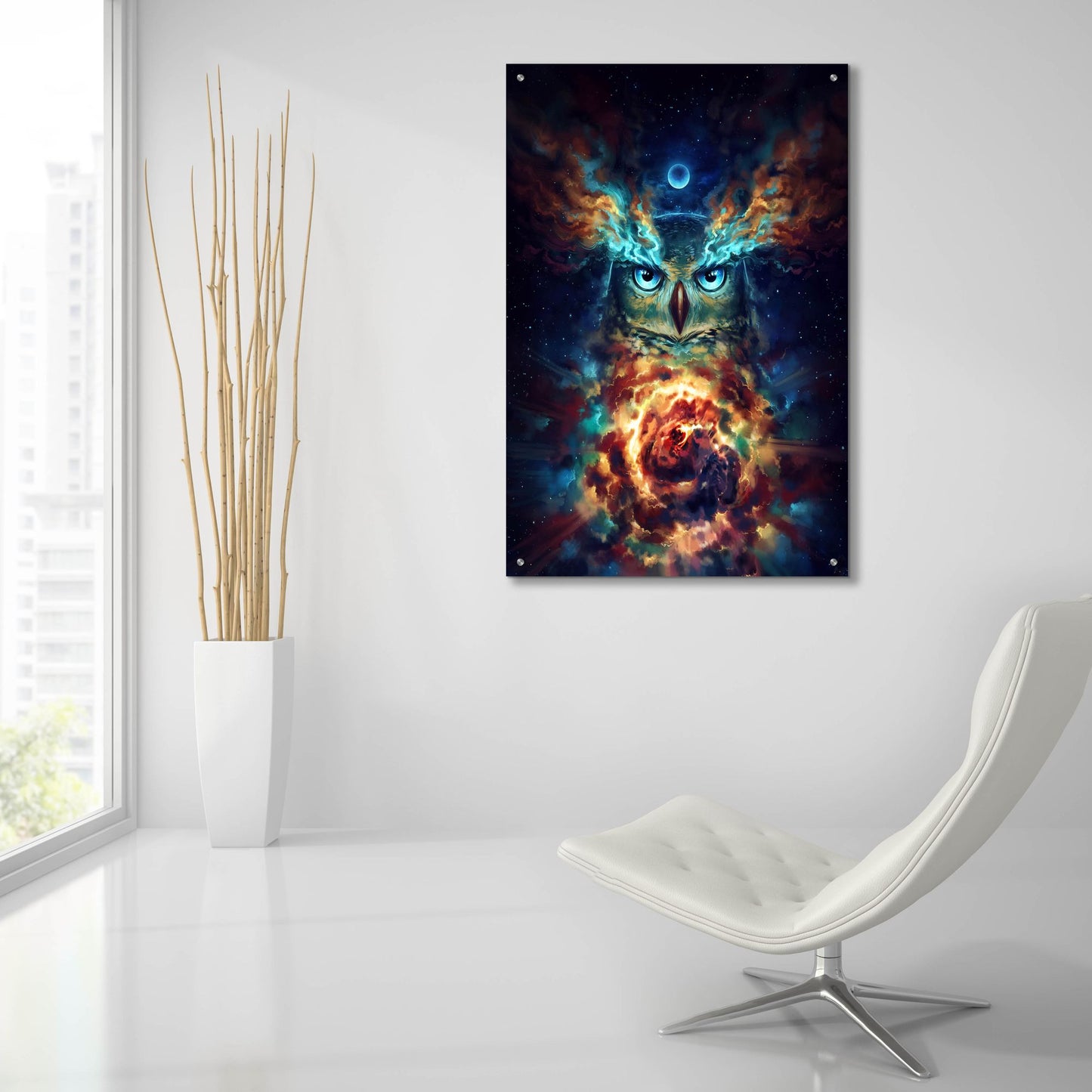 Epic Art 'Aurowla' by JoJoesArt, Acrylic Glass Wall Art,24x36