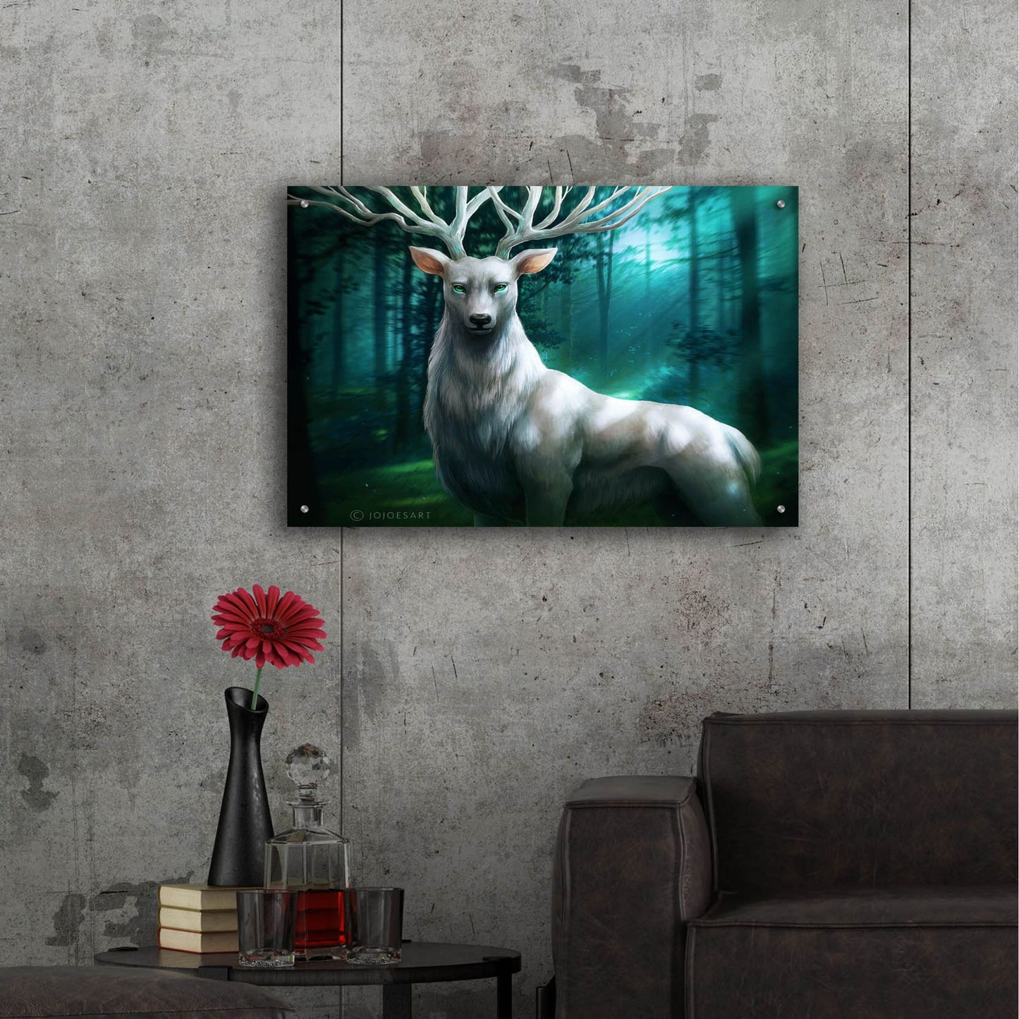 Epic Art 'Forest God' by JoJoesArt, Acrylic Glass Wall Art,36x24