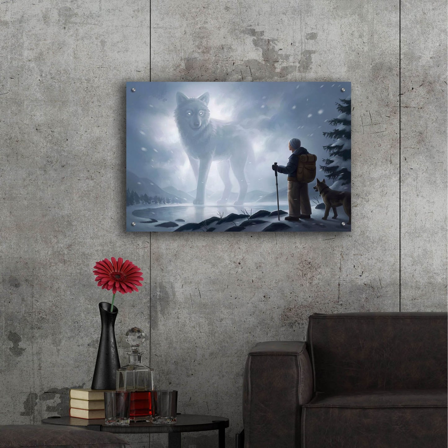 Epic Art 'The Visit' by JoJoesArt, Acrylic Glass Wall Art,36x24