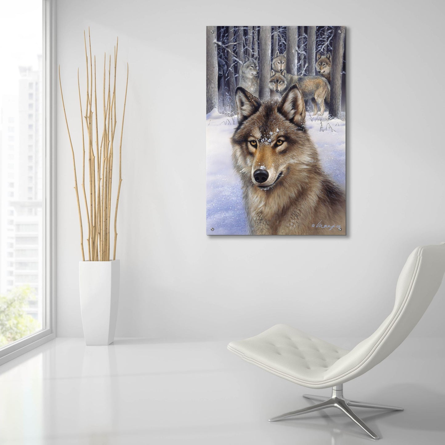 Epic Art 'Wolfpack' by Harro Maass, Acrylic Glass Wall Art,24x36