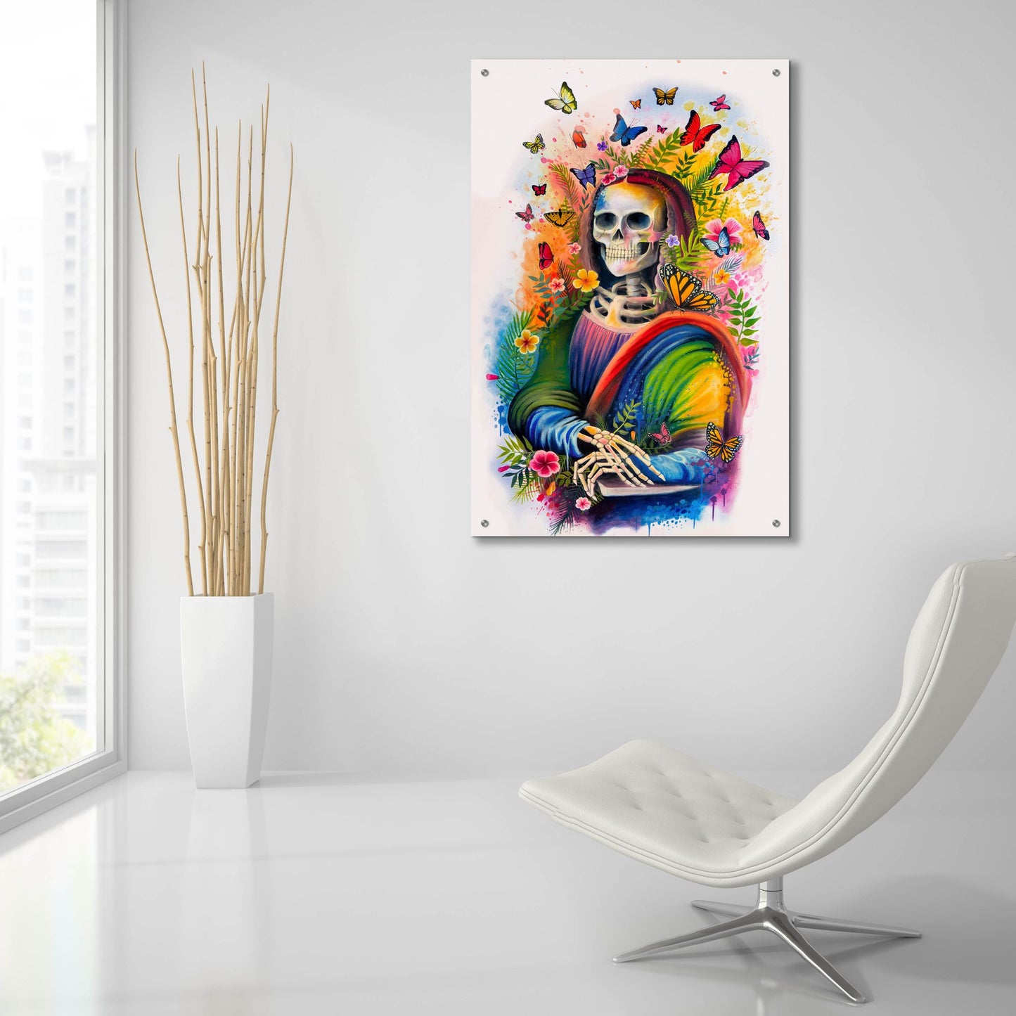 Epic Art 'Mona Lisa Bones' by Ivan Negrete, Acrylic Glass Wall Art,24x36