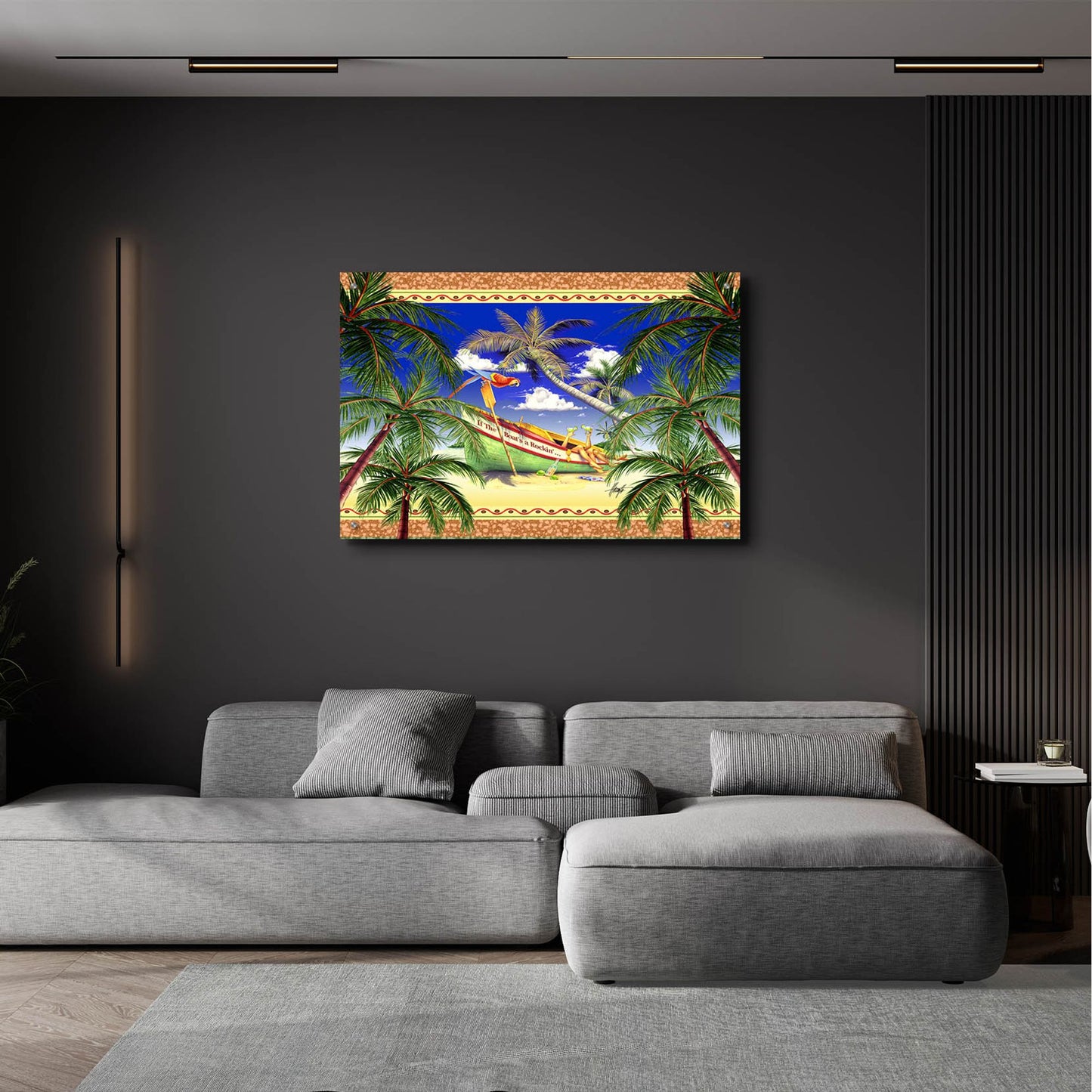 Epic Art 'Boat Toast Motif' by James Mazzotta, Acrylic Glass Wall Art,36x24