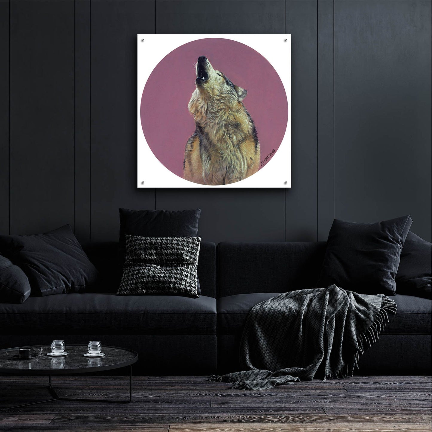 Epic Art 'Howling' by Joh Naito, Acrylic Glass Wall Art,36x36
