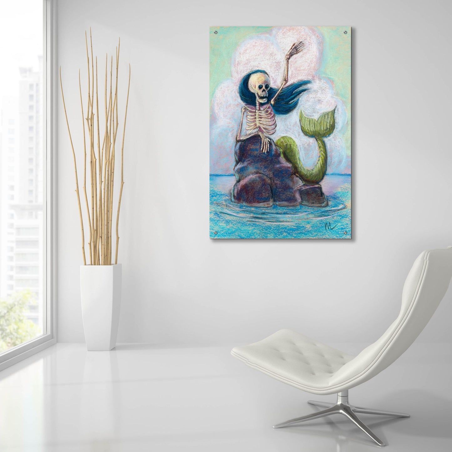 Epic Art 'Hello Sailor' by Marie Marfia Fine Art, Acrylic Glass Wall Art,24x36