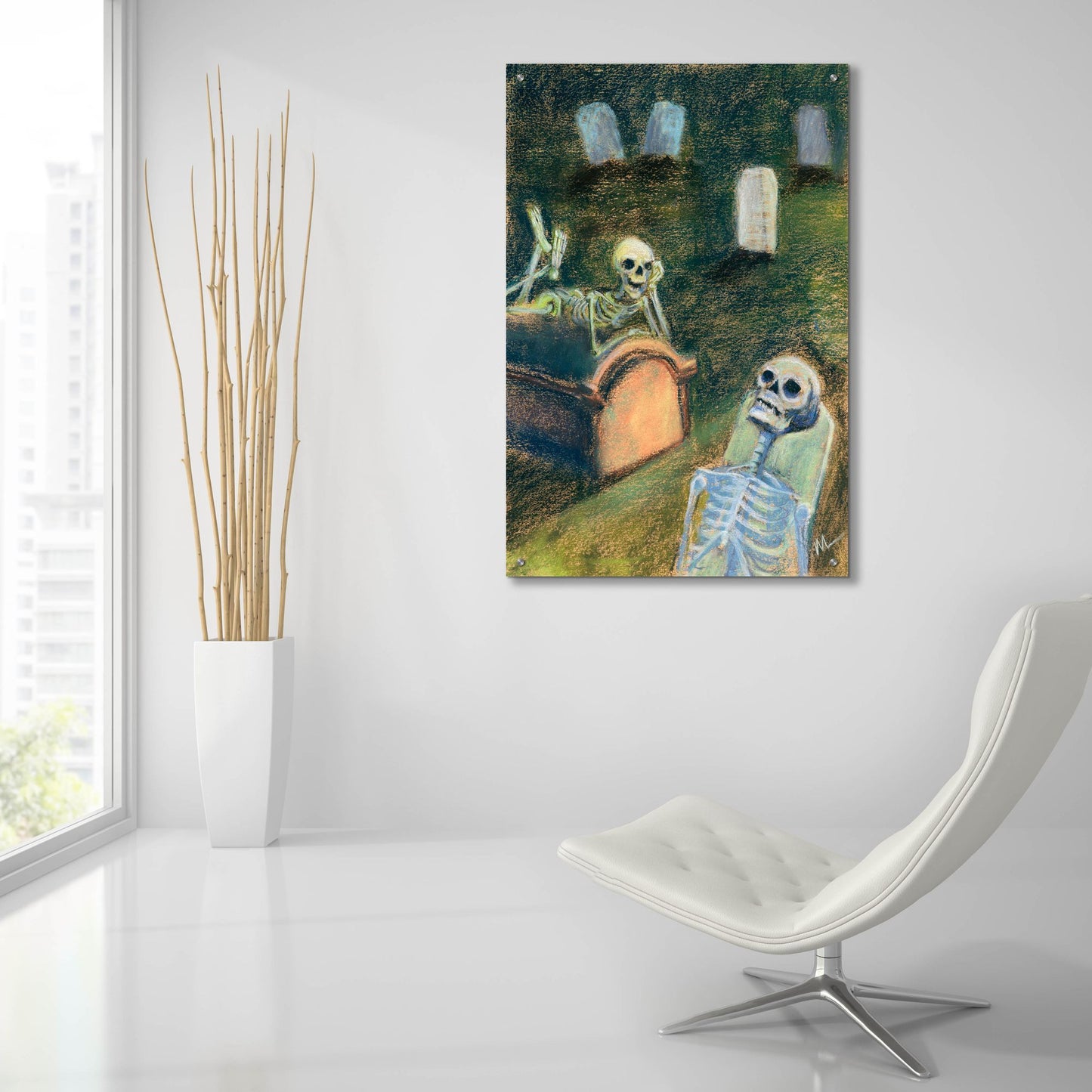 Epic Art 'There's nothing to do in this town' by Marie Marfia Fine Art, Acrylic Glass Wall Art,24x36