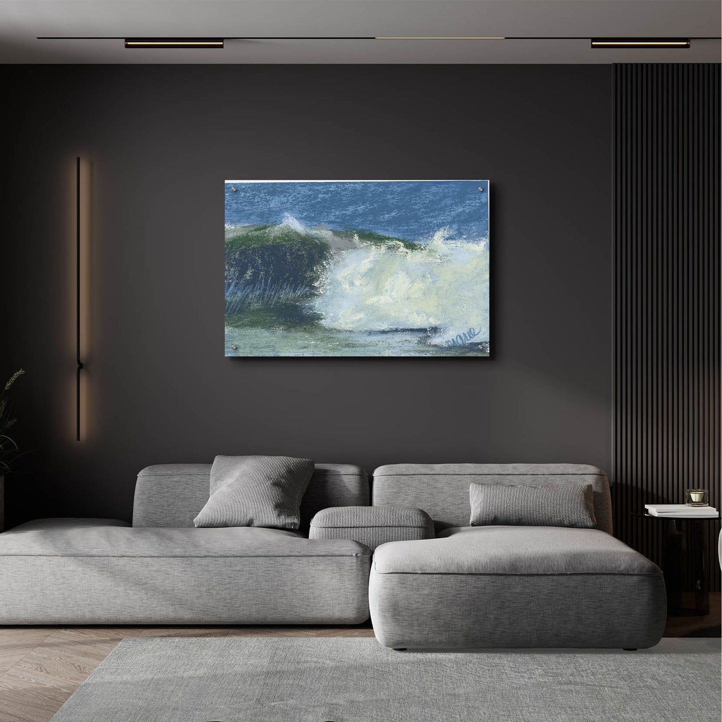 Epic Art 'Wave Portrait No. 75' by Marie Marfia Fine Art, Acrylic Glass Wall Art,36x24