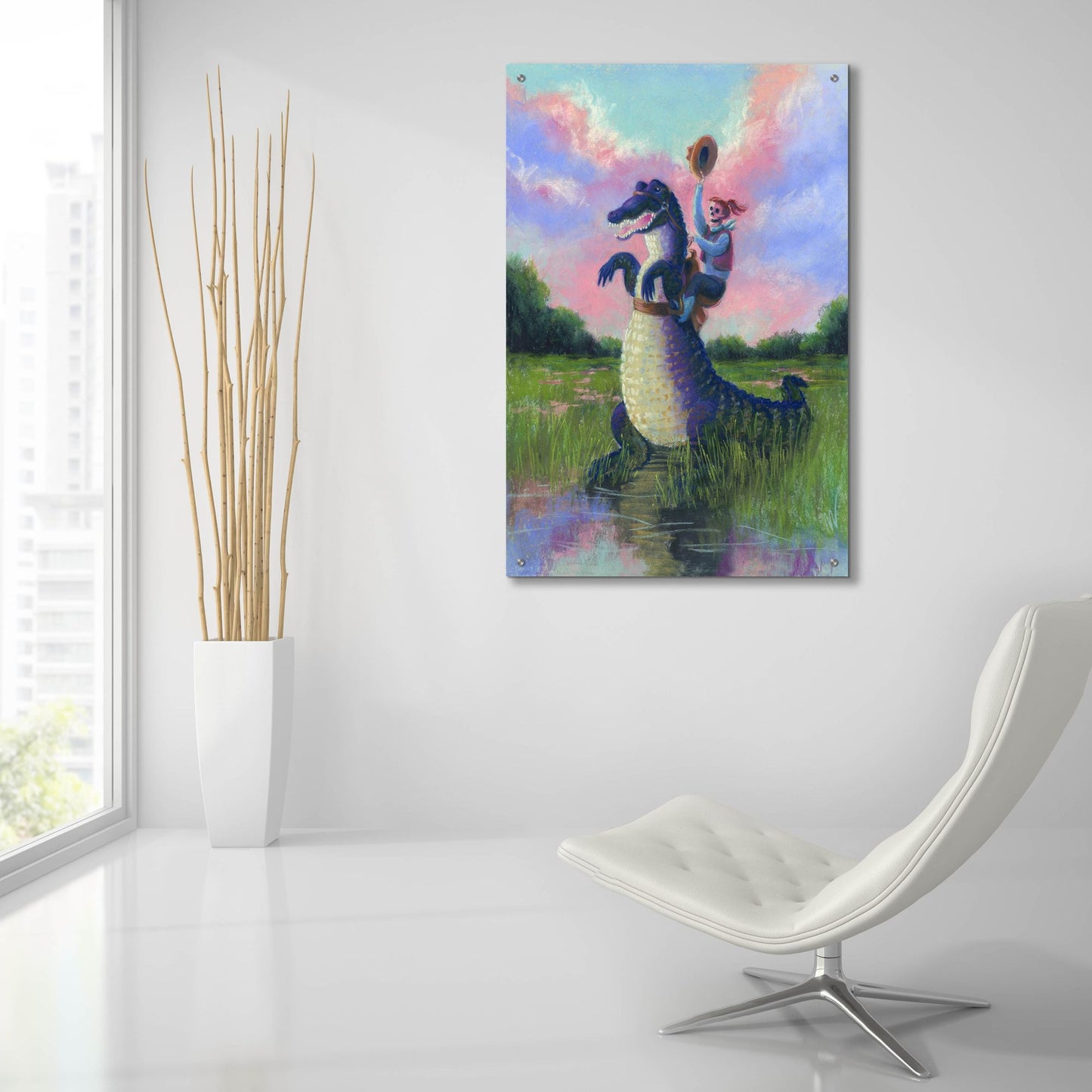 Epic Art 'Forever Your Gator Girl' by Marie Marfia Fine Art, Acrylic Glass Wall Art,24x36