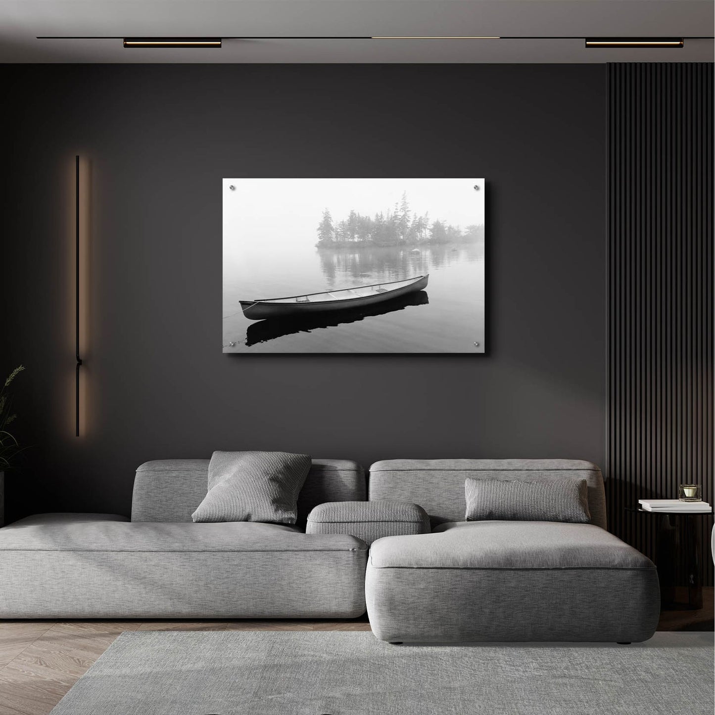 Epic Art 'Lone Canoe, Nova Scotia, Canada 04' by Monte Nagler, Acrylic Glass Wall Art,36x24