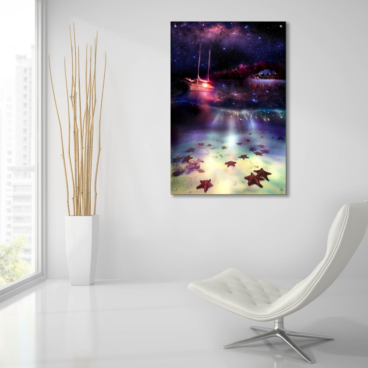 Epic Art 'Stary Stary Nite' by Murray Henderson Fine Art, Acrylic Glass Wall Art,24x36