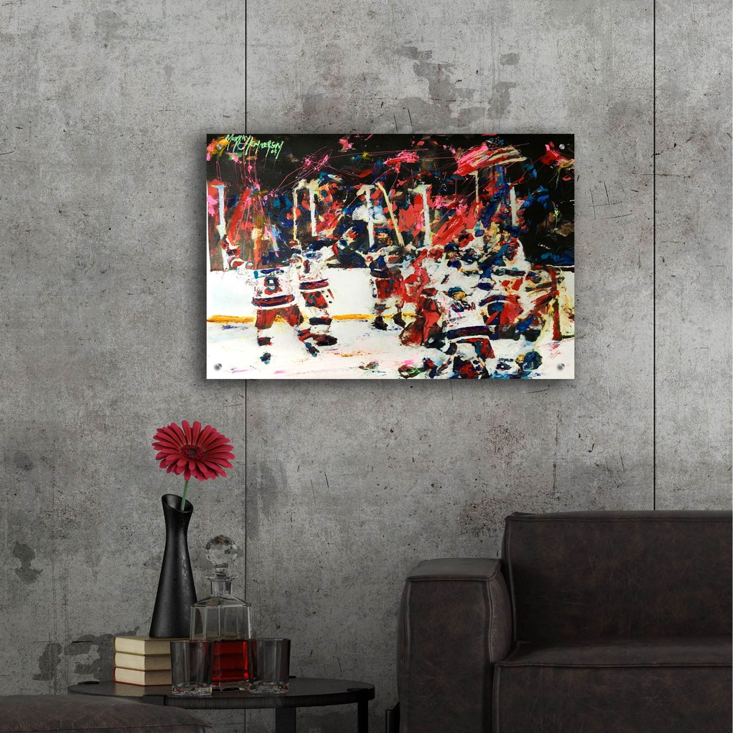 Epic Art 'USA Maricle On Ice' by Murray Henderson Fine Art, Acrylic Glass Wall Art,36x24