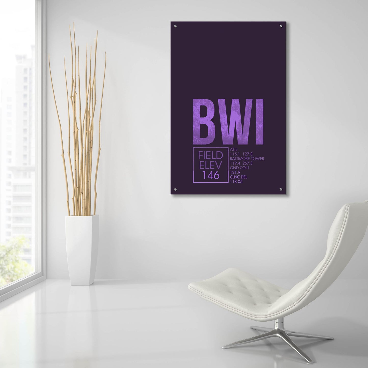 Epic Art 'BWI ATC' by O8 Left, Acrylic Glass Wall Art,24x36