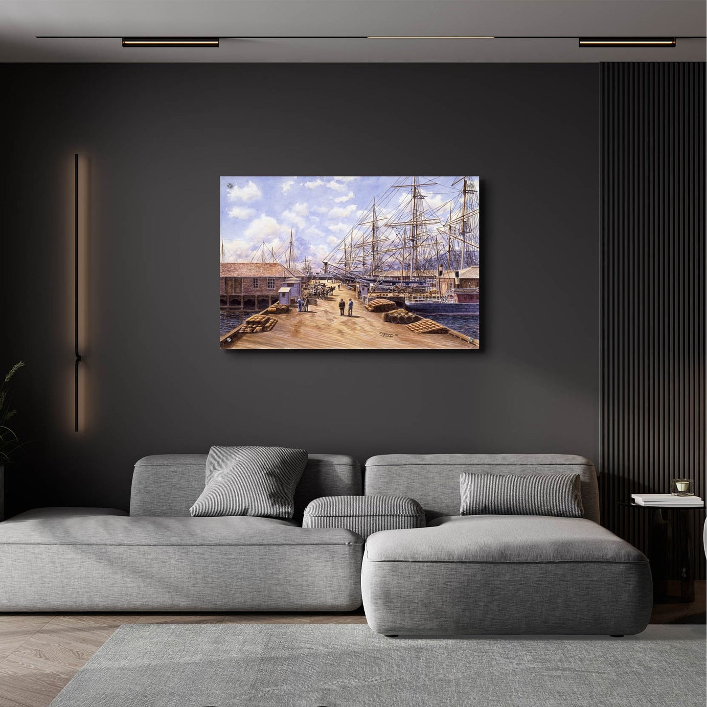 Epic Art 'Wellington Wharf, Well. N.2, Ca 1898' by Stanton Manolakas, Acrylic Glass Wall Art,36x24