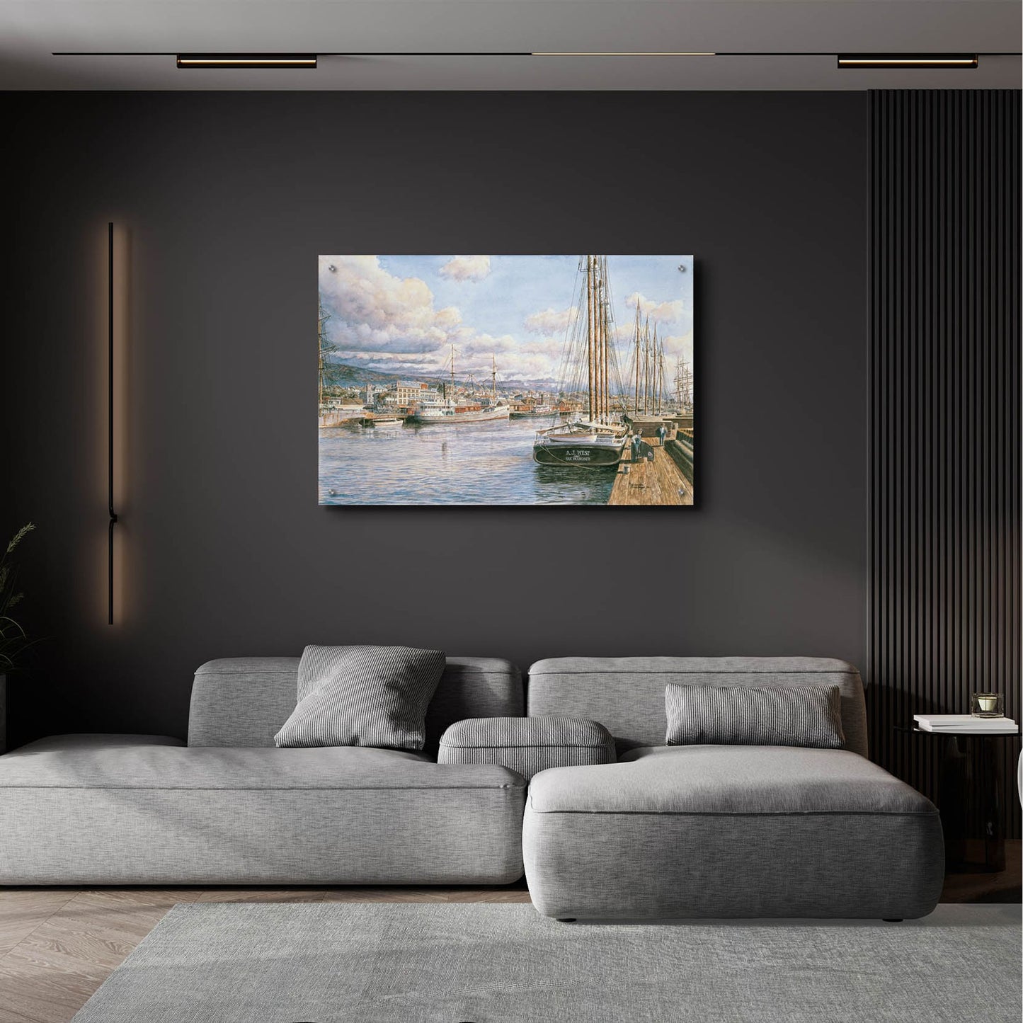 Epic Art 'San Pedro Sunrise, Ca. 1913' by Stanton Manolakas, Acrylic Glass Wall Art,36x24