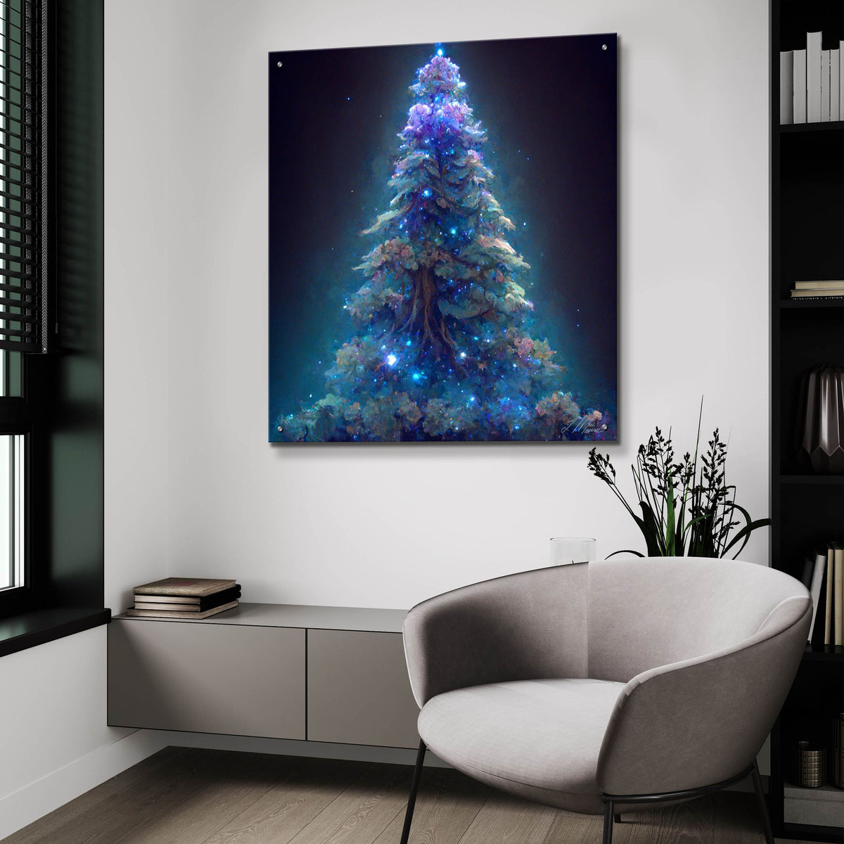 Epic Art 'Christmas Tree 7' by Tanya Mavric, Acrylic Glass Wall Art,36x36