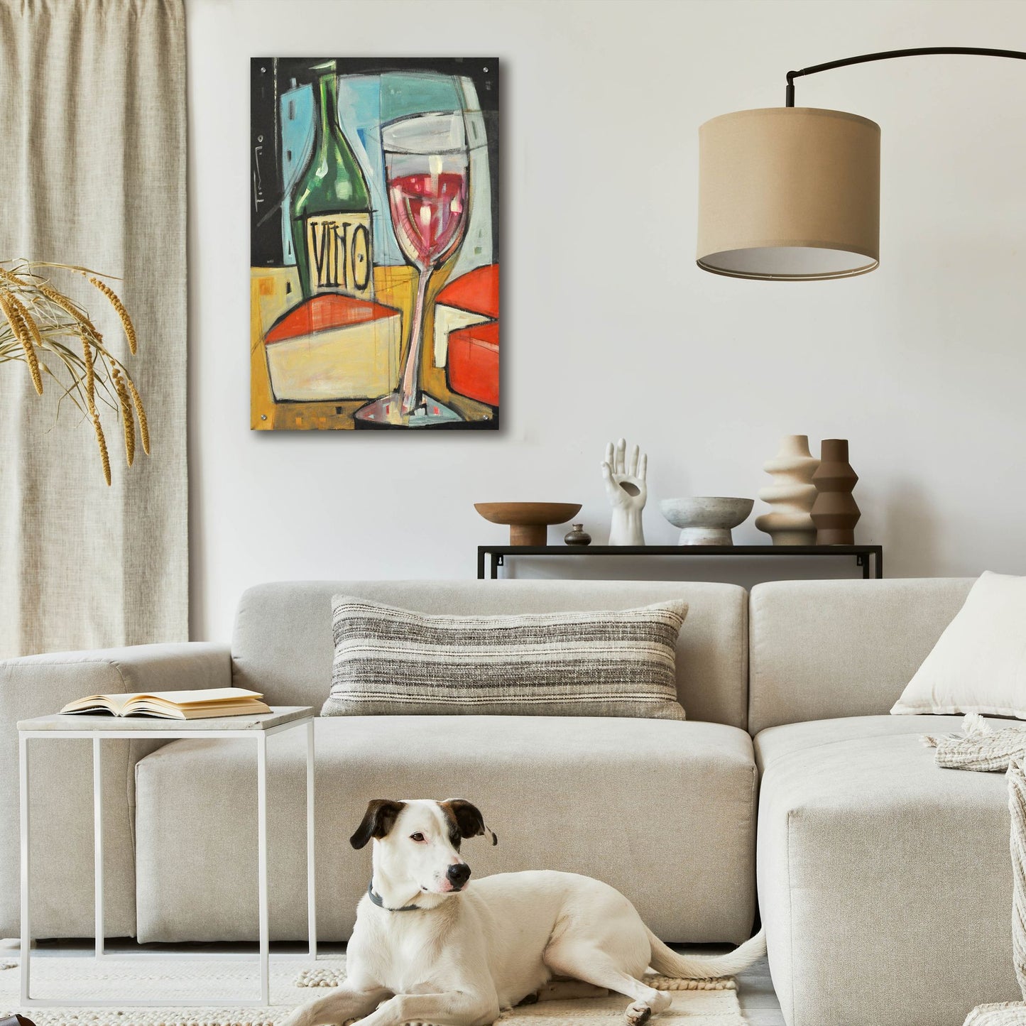 Epic Art 'Red Wine And Cheese' by Tim Nyberg, Acrylic Glass Wall Art,24x36