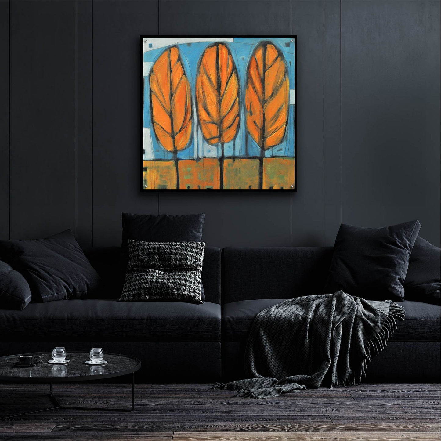 Epic Art 'Fall Trees' by Tim Nyberg, Acrylic Glass Wall Art,36x36