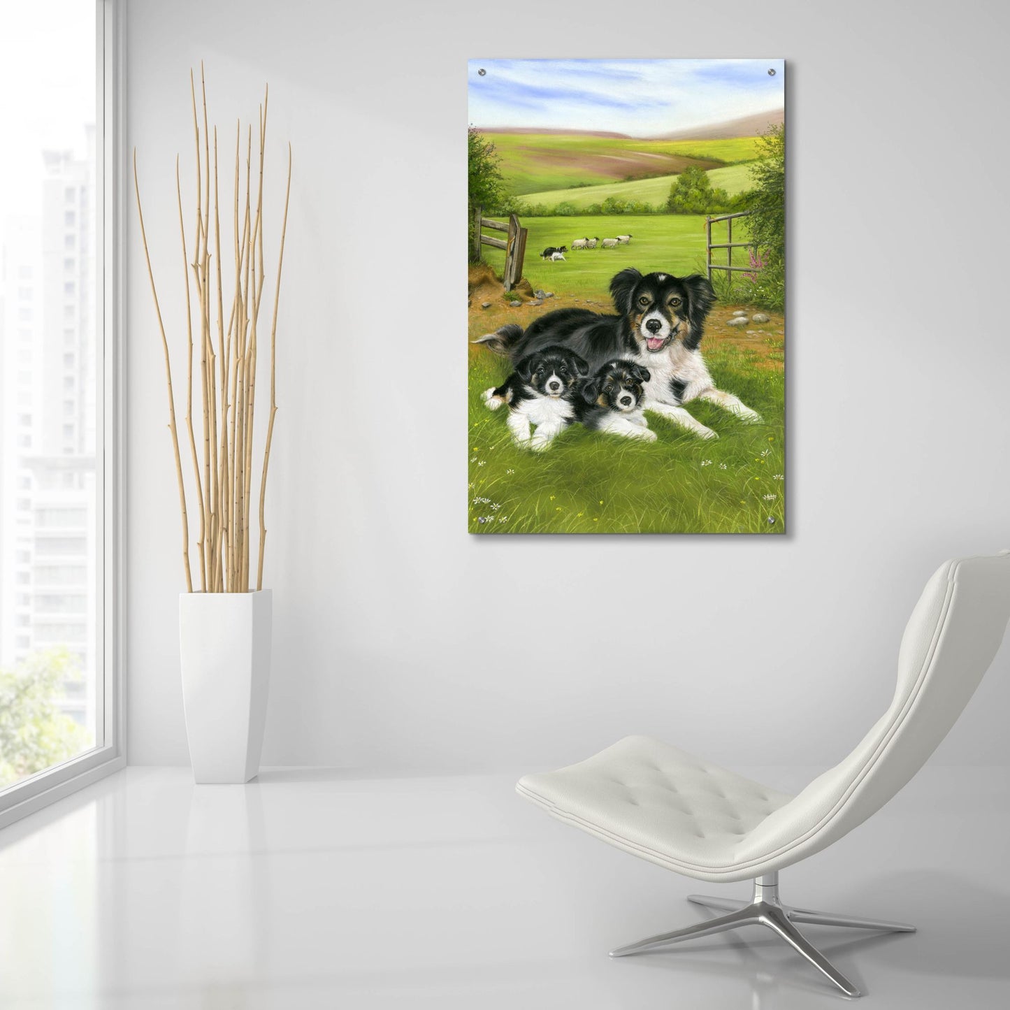 Epic Art 'Happy Family' by Janet Pidoux, Acrylic Glass Wall Art,24x36