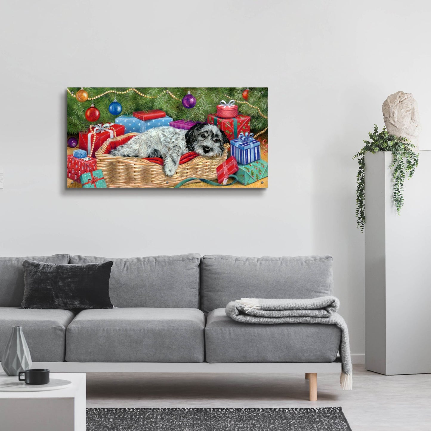 Epic Art 'The Night Before Christmas' by Janet Pidoux, Acrylic Glass Wall Art,48x24