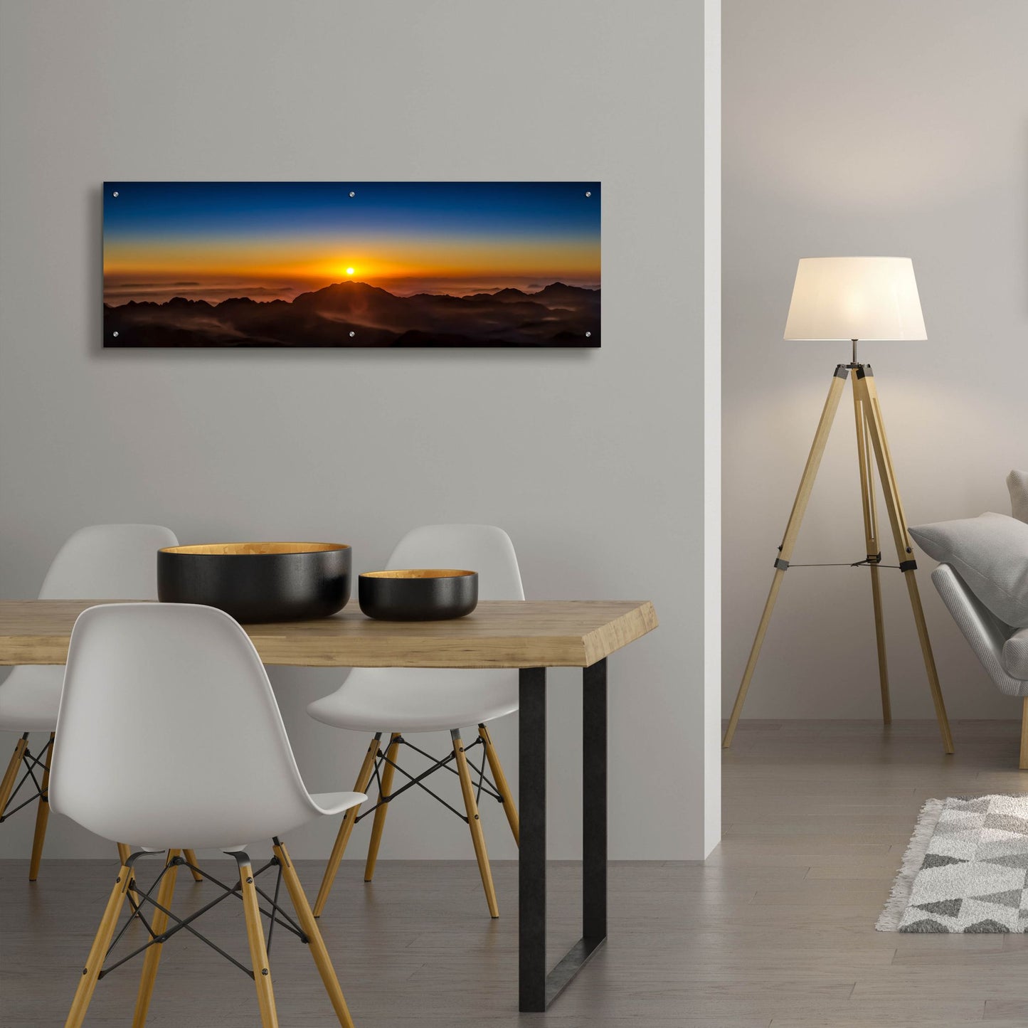 Epic Art 'Sunrise Over Sinai' by Jonathan Ross, Acrylic Glass Wall Art,48x16