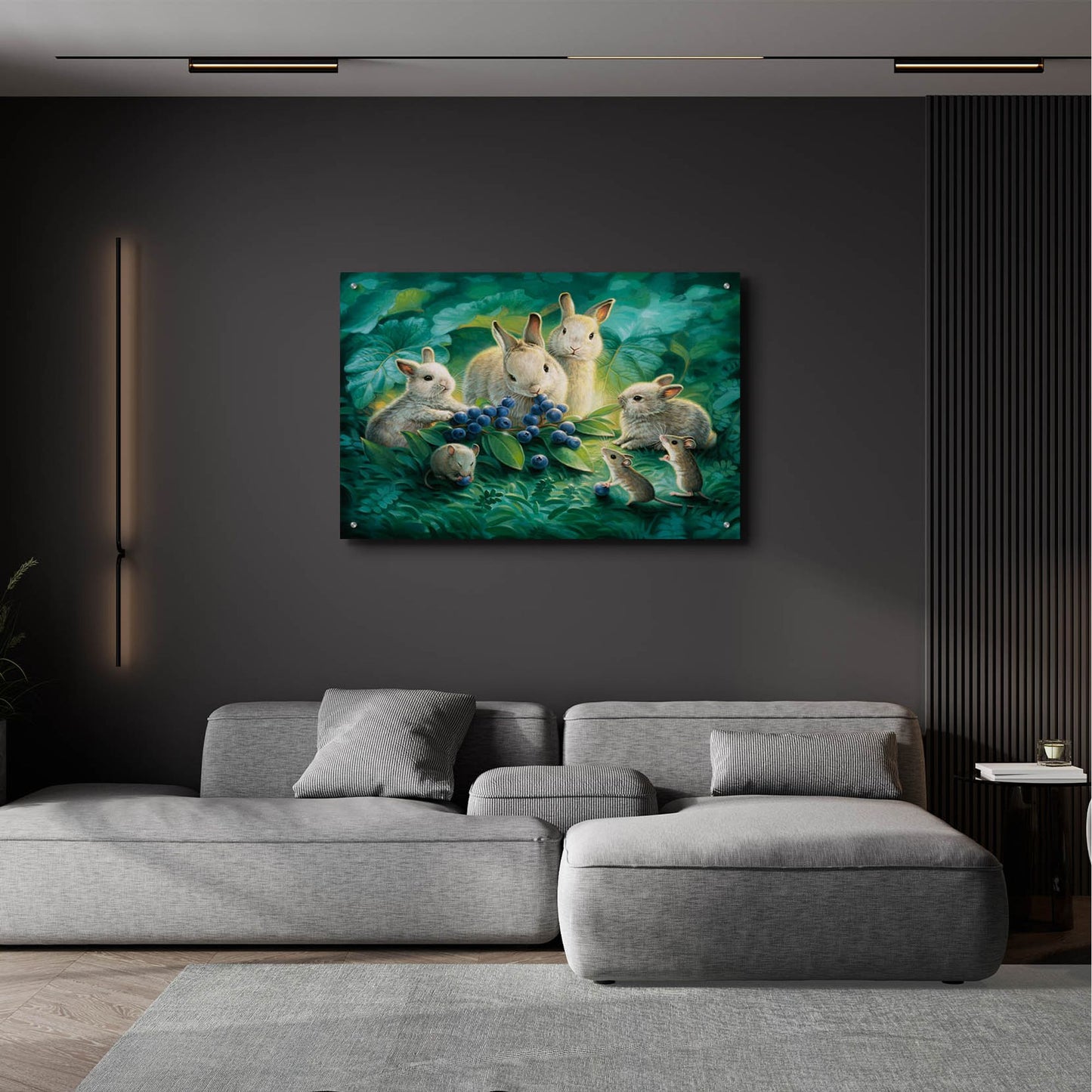 Epic Art 'Blueberry Lunch' by Kirk Reinert, Acrylic Glass Wall Art,36x24