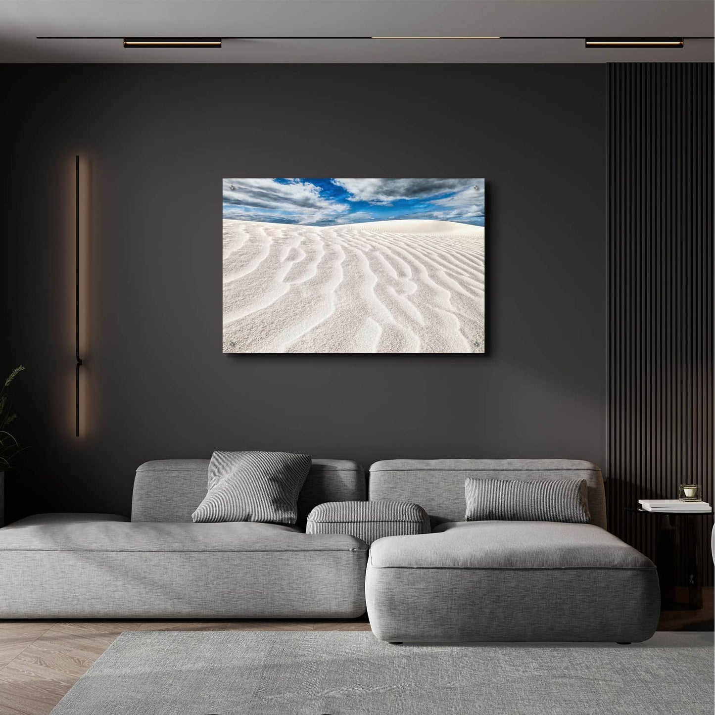 Epic Art 'Rippled White Dune' by Mark A Paulda, Acrylic Glass Wall Art,36x24