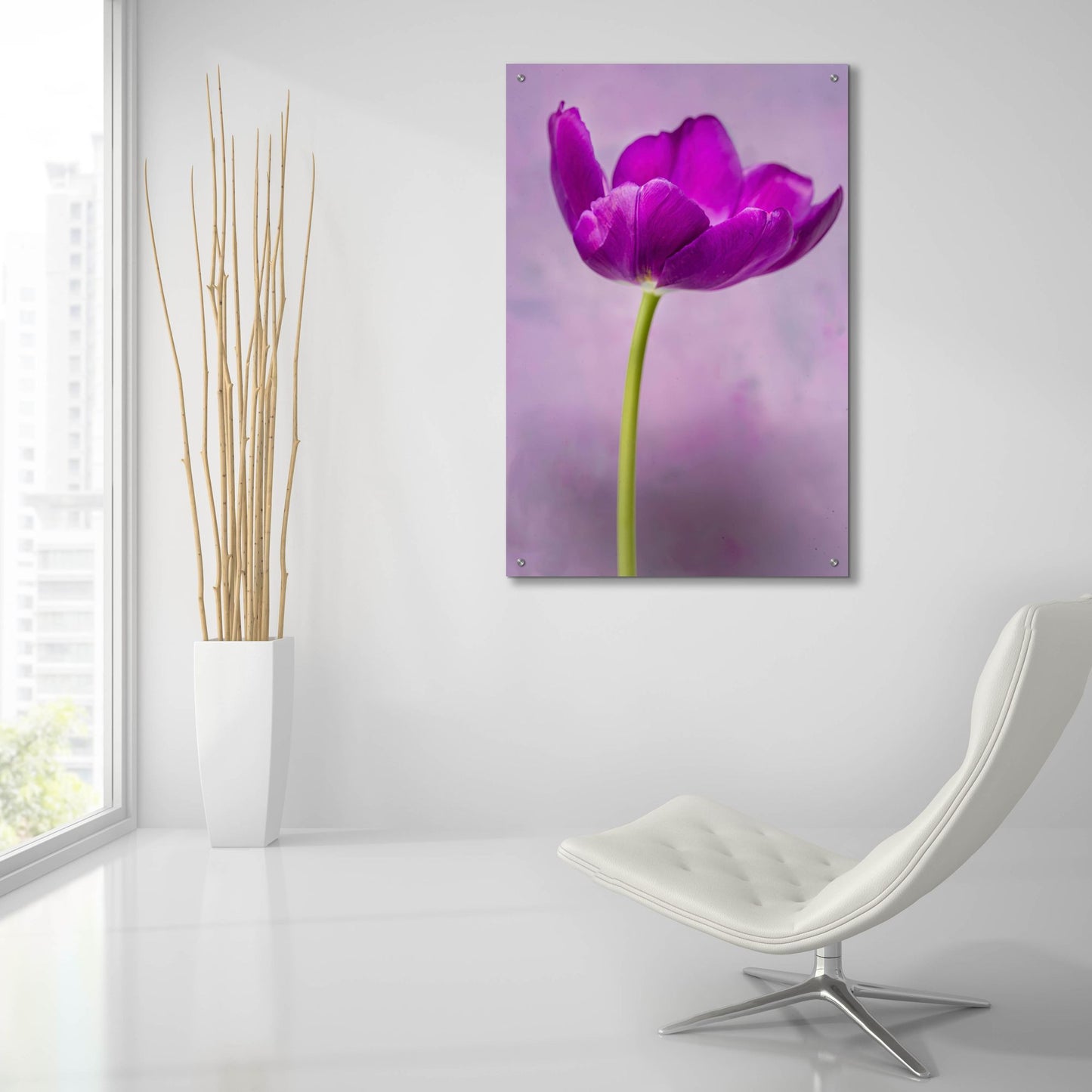 Epic Art 'Purple Majesty' by Pamela Plummer, Acrylic Glass Wall Art,24x36