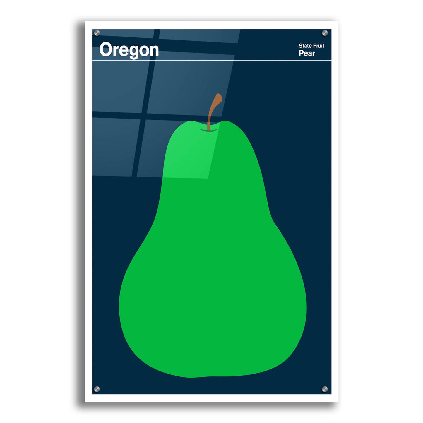 Epic Art 'State Posters 16' by Print Collection, Acrylic Glass Wall Art