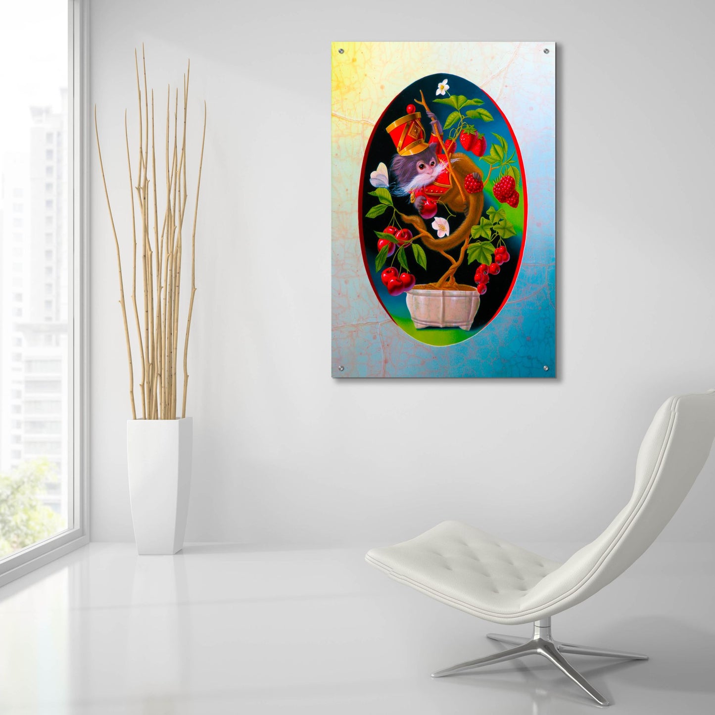 Epic Art 'Bonzai With 4 Transplants N1' by Valery Vecu Quitard, Acrylic Glass Wall Art,24x36