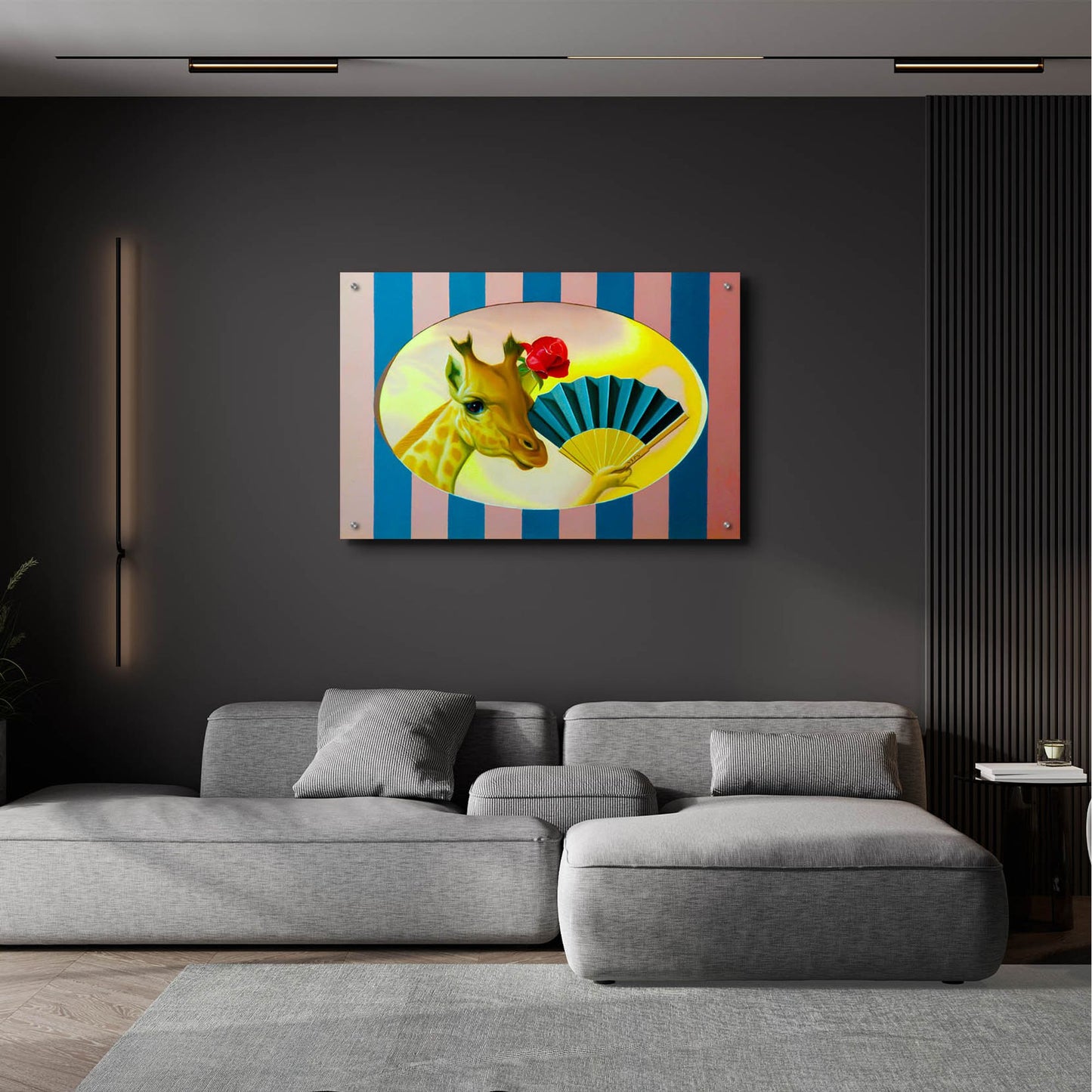 Epic Art 'The Giraffe' by Valery Vecu Quitard, Acrylic Glass Wall Art,36x24