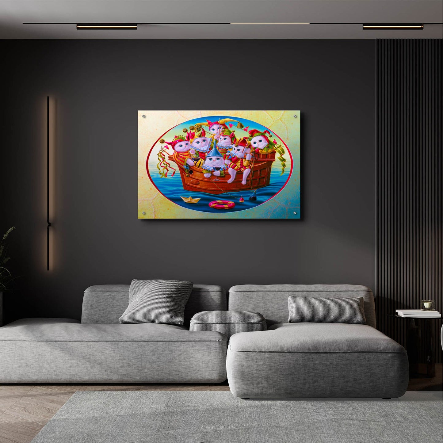 Epic Art 'The Nave Of Fools' by Valery Vecu Quitard, Acrylic Glass Wall Art,36x24