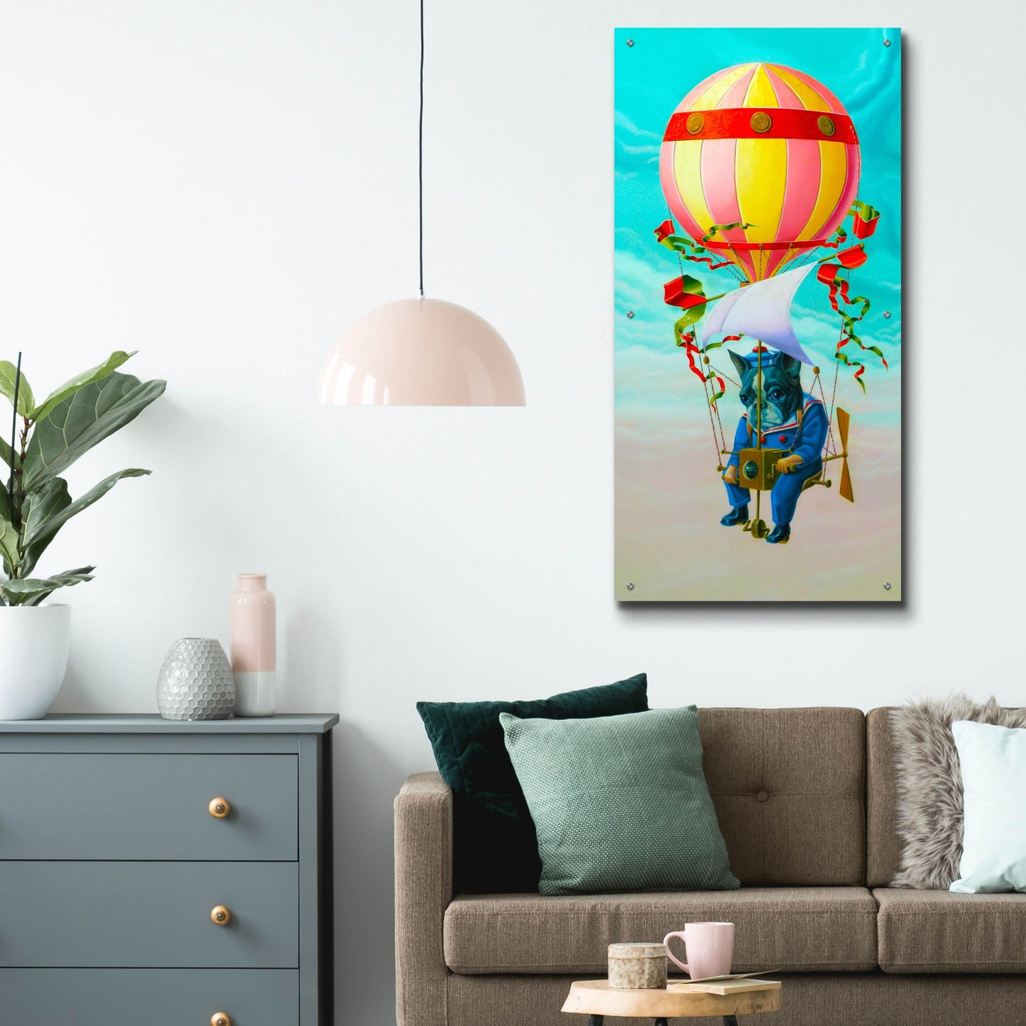 Epic Art 'Hulm' by Valery Vecu Quitard, Acrylic Glass Wall Art,24x48